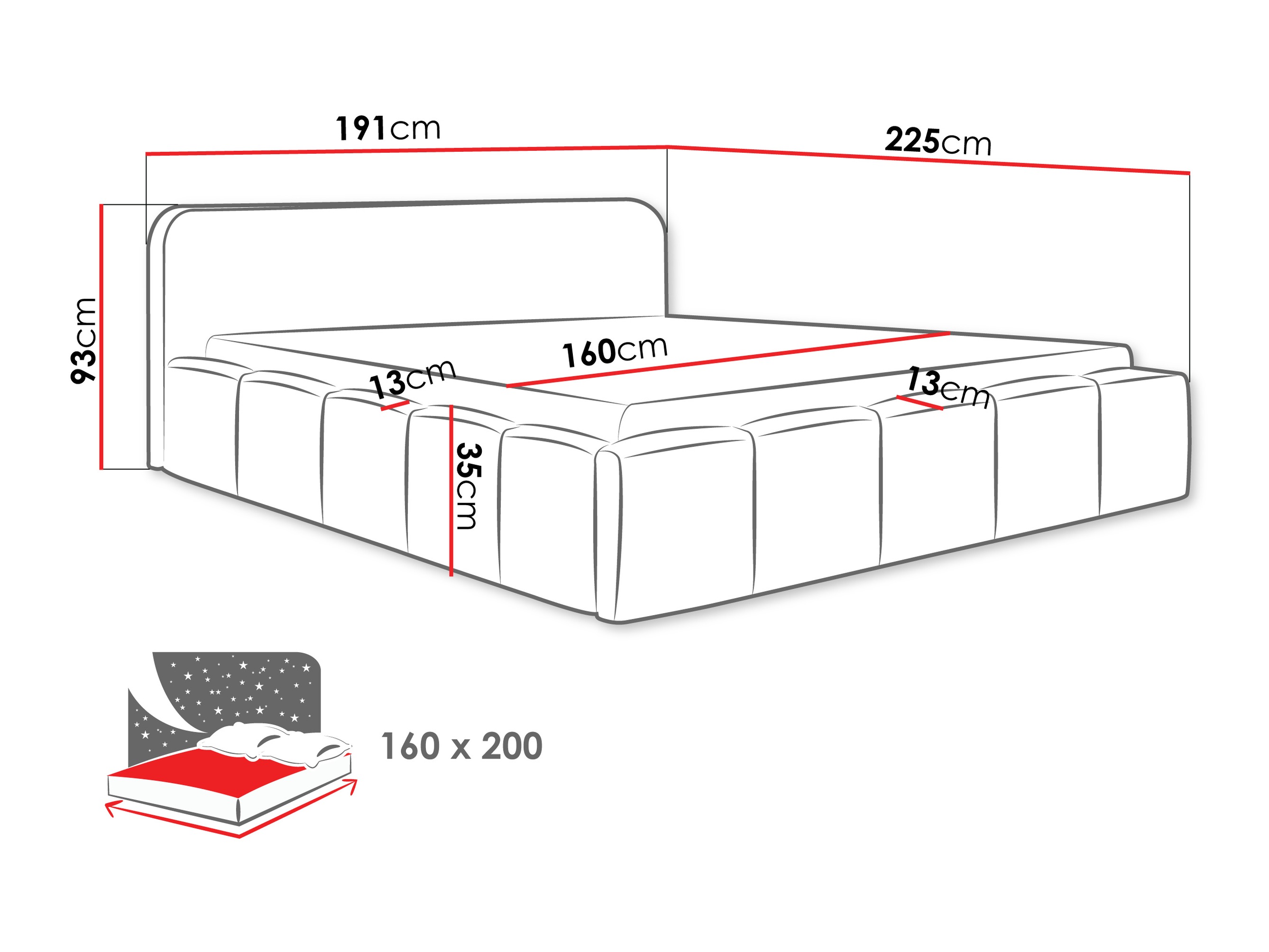Bed TrendyNest 135 (Lambi 04)