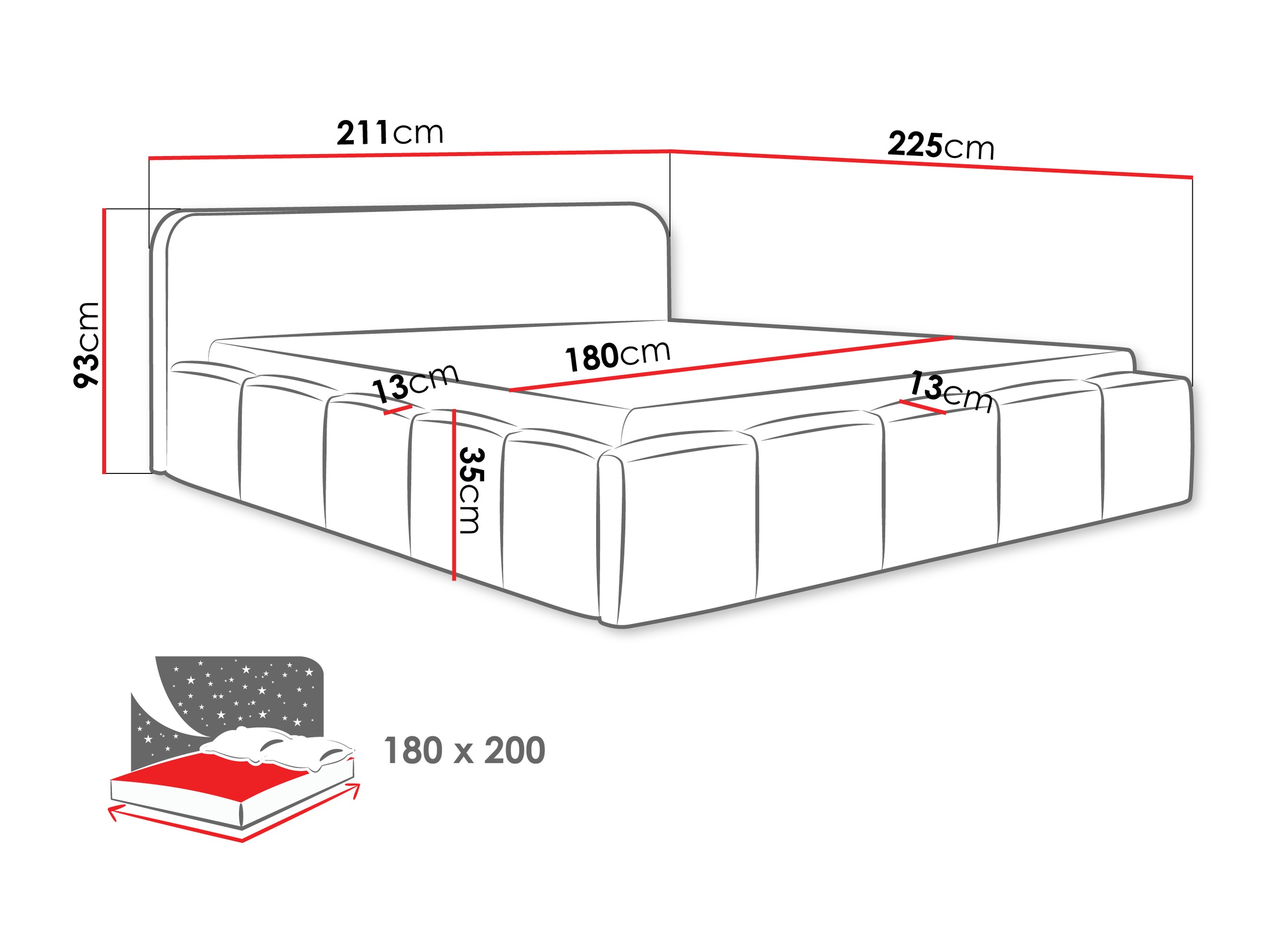 Bed TrendyNest 135 (Lambi 06)