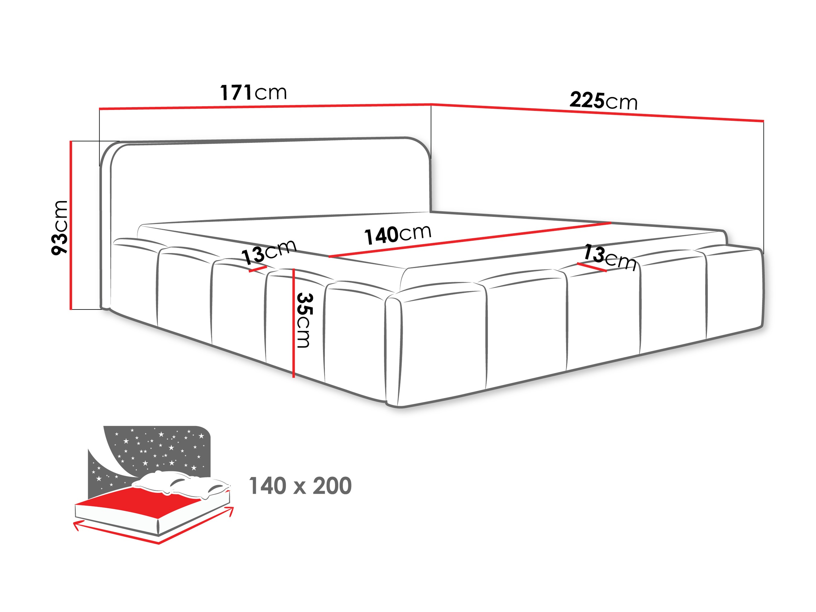 Bed TrendyNest Orata (Lambi 12)