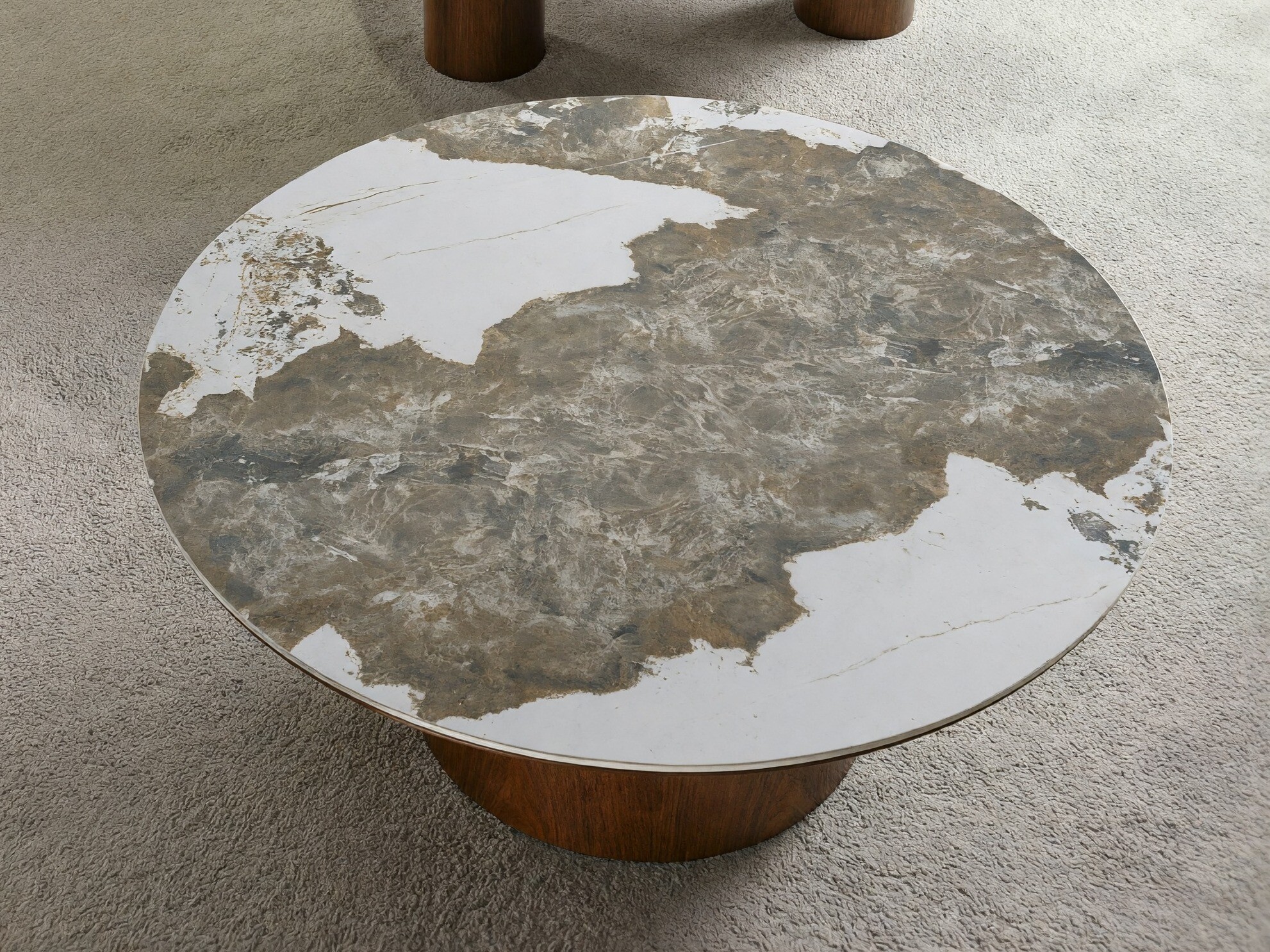 Coffee table Detroit 1059 (Stone Pattern + Walnut)