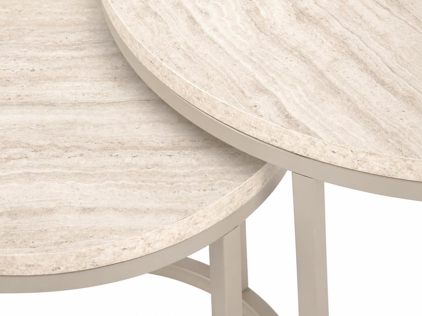 Coffee table set Houston 2213 (Light travertine + Cashmere)