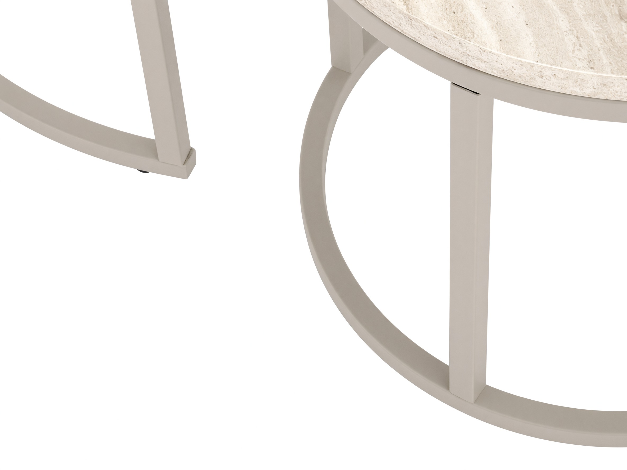 Nest of coffee tables Houston 2213 (Light travertine + Cashmere)
