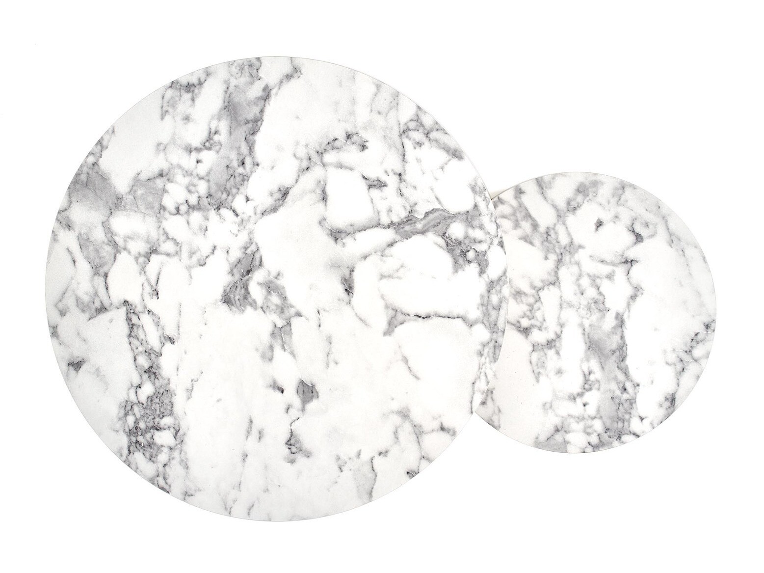 Nest of coffee tables Houston 2213 (White marble + Golden)
