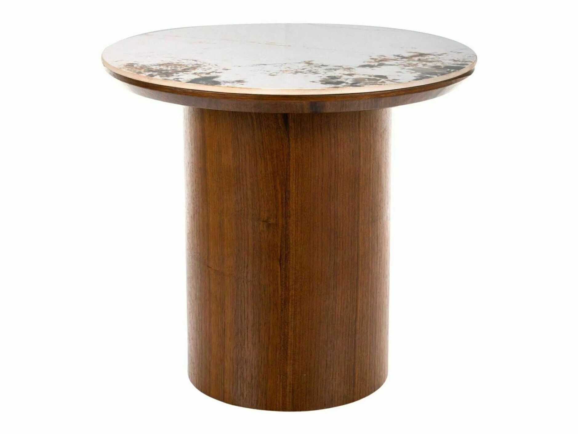 Side table Detroit 1058 (Stone Pattern + Walnut)