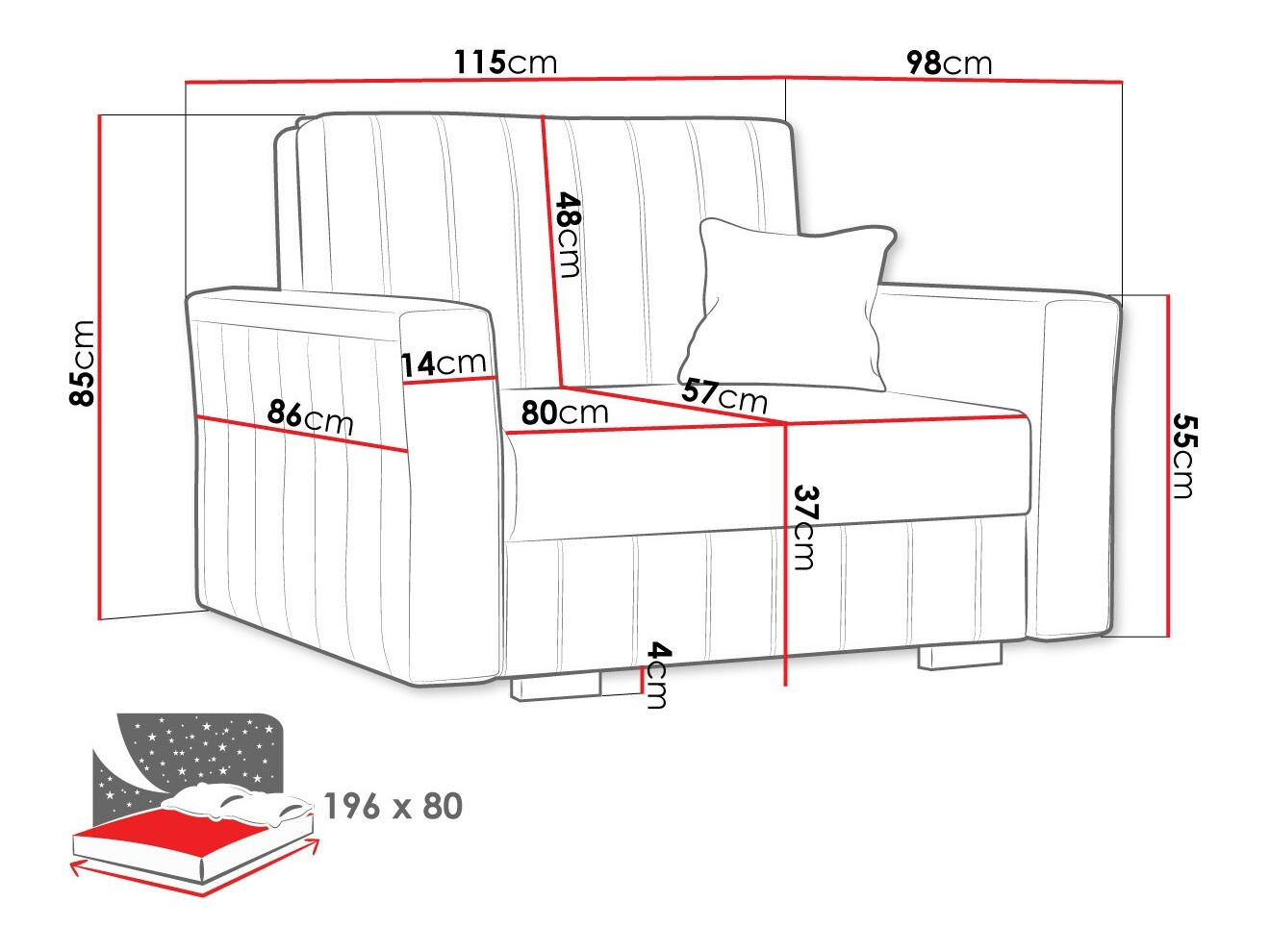 Armchair SI251 with damaged packaging