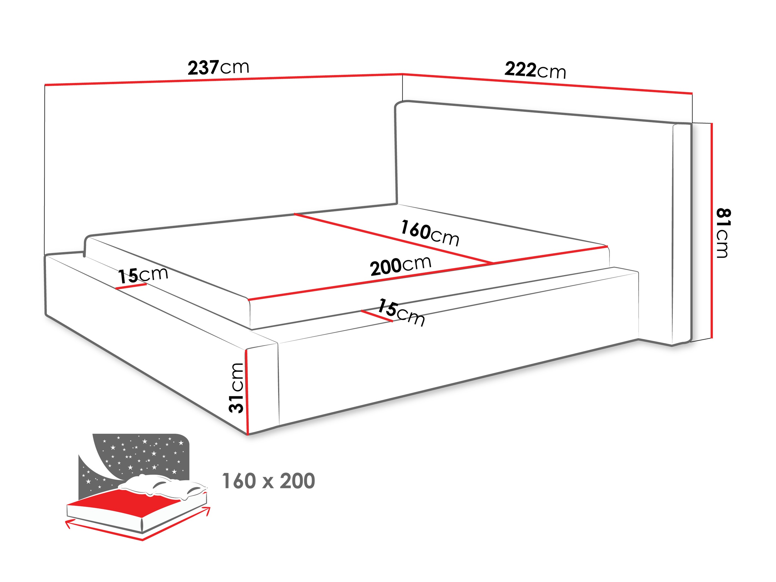 Bed TrendyNest 136 (Margo 227.09)