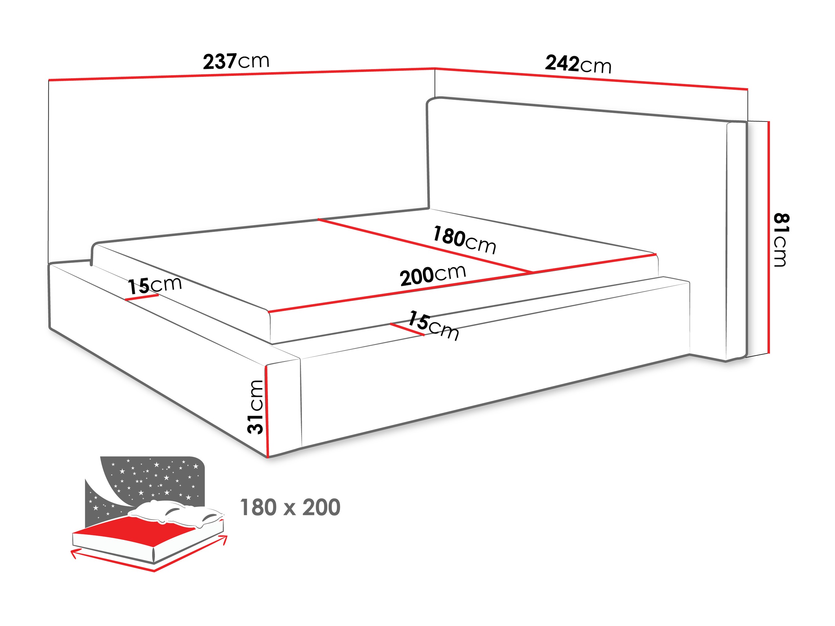 Bed TrendyNest 136 (Margo 227.11)