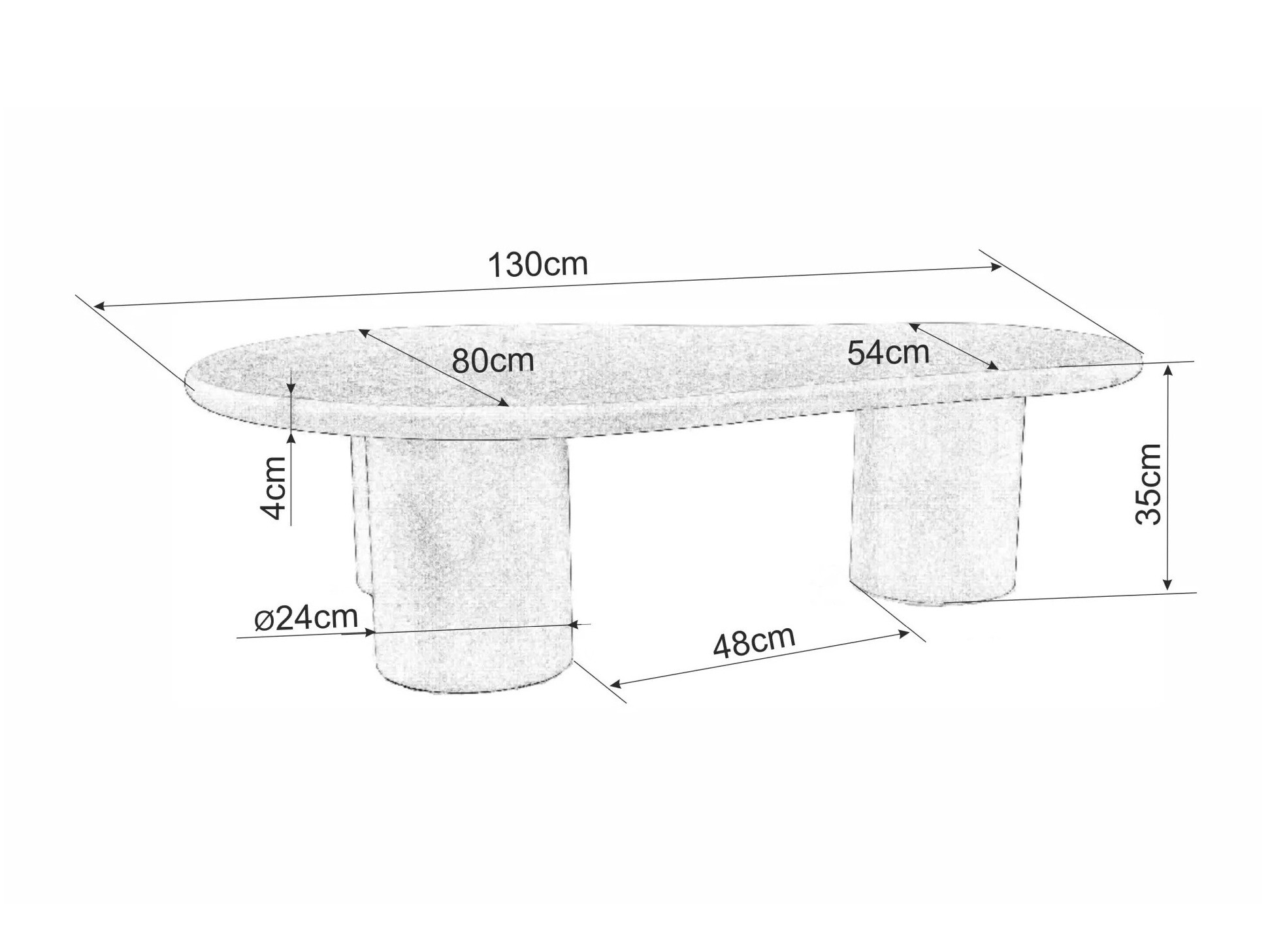 Coffee table Detroit 1060 (Light grey)