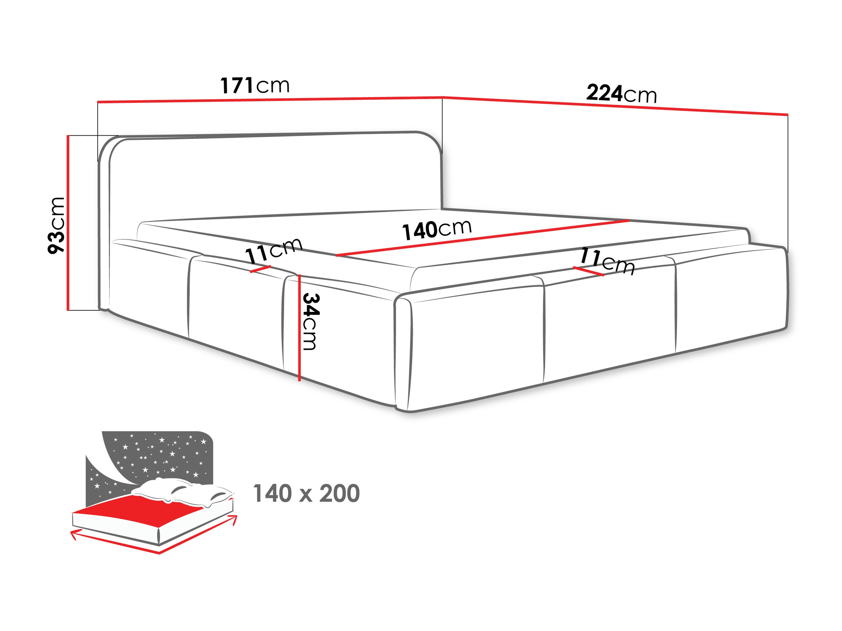 Bed TrendyNest 137 (Kronos 09)