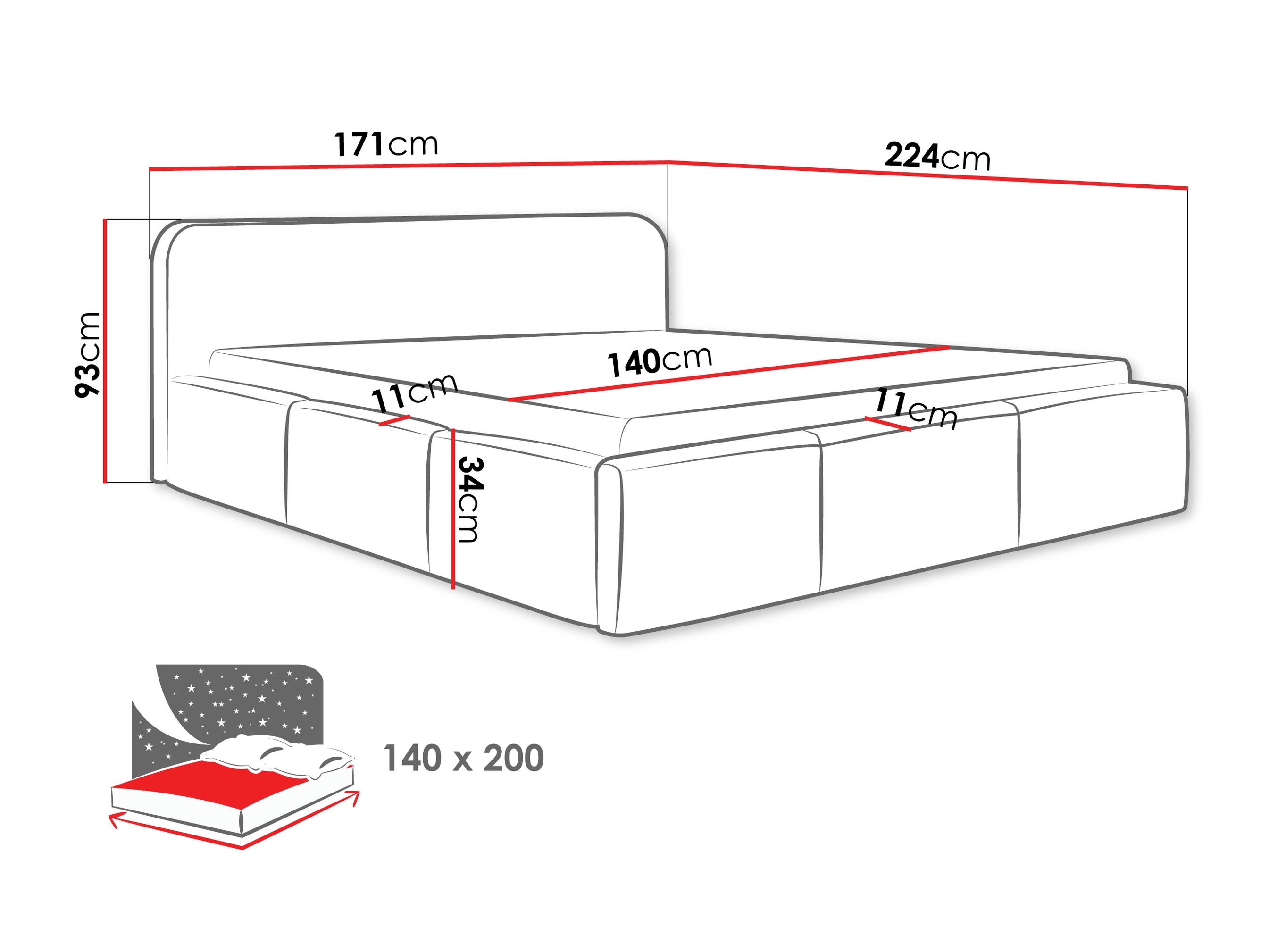 Bed TrendyNest 137 (Kronos 19)