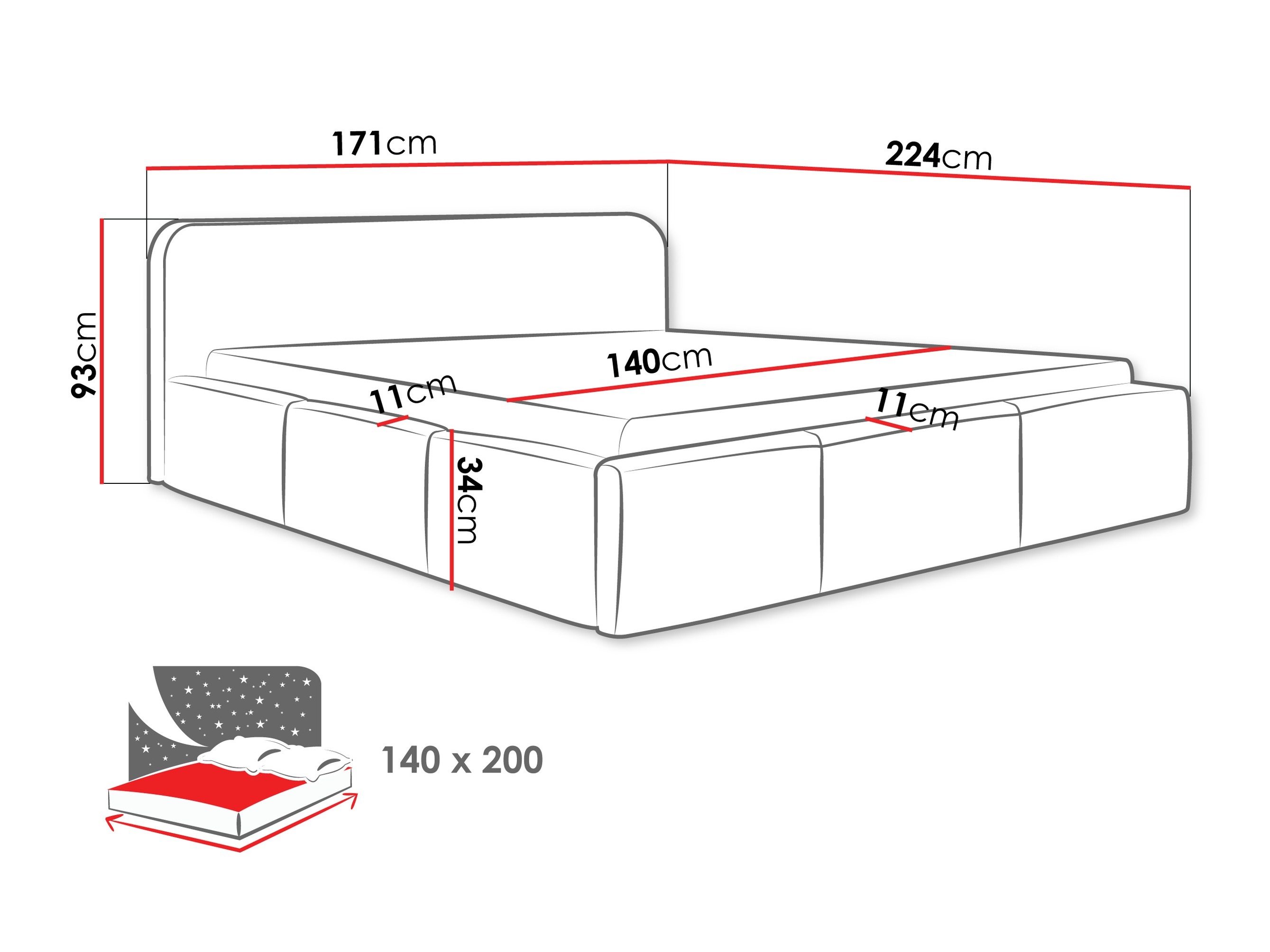 Bed TrendyNest 137 (Kronos 22)