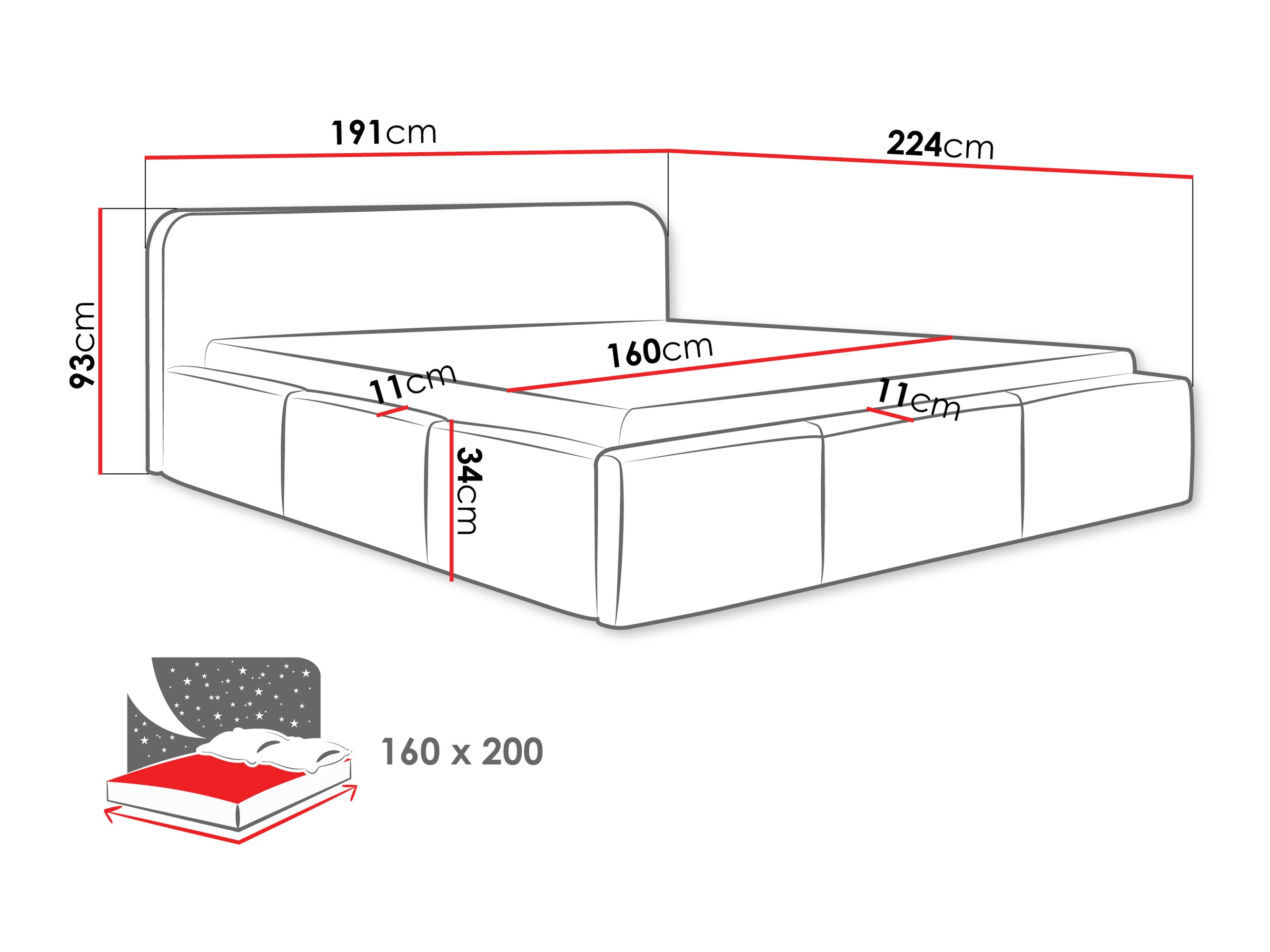 Bed TrendyNest 137 (Paros 01)