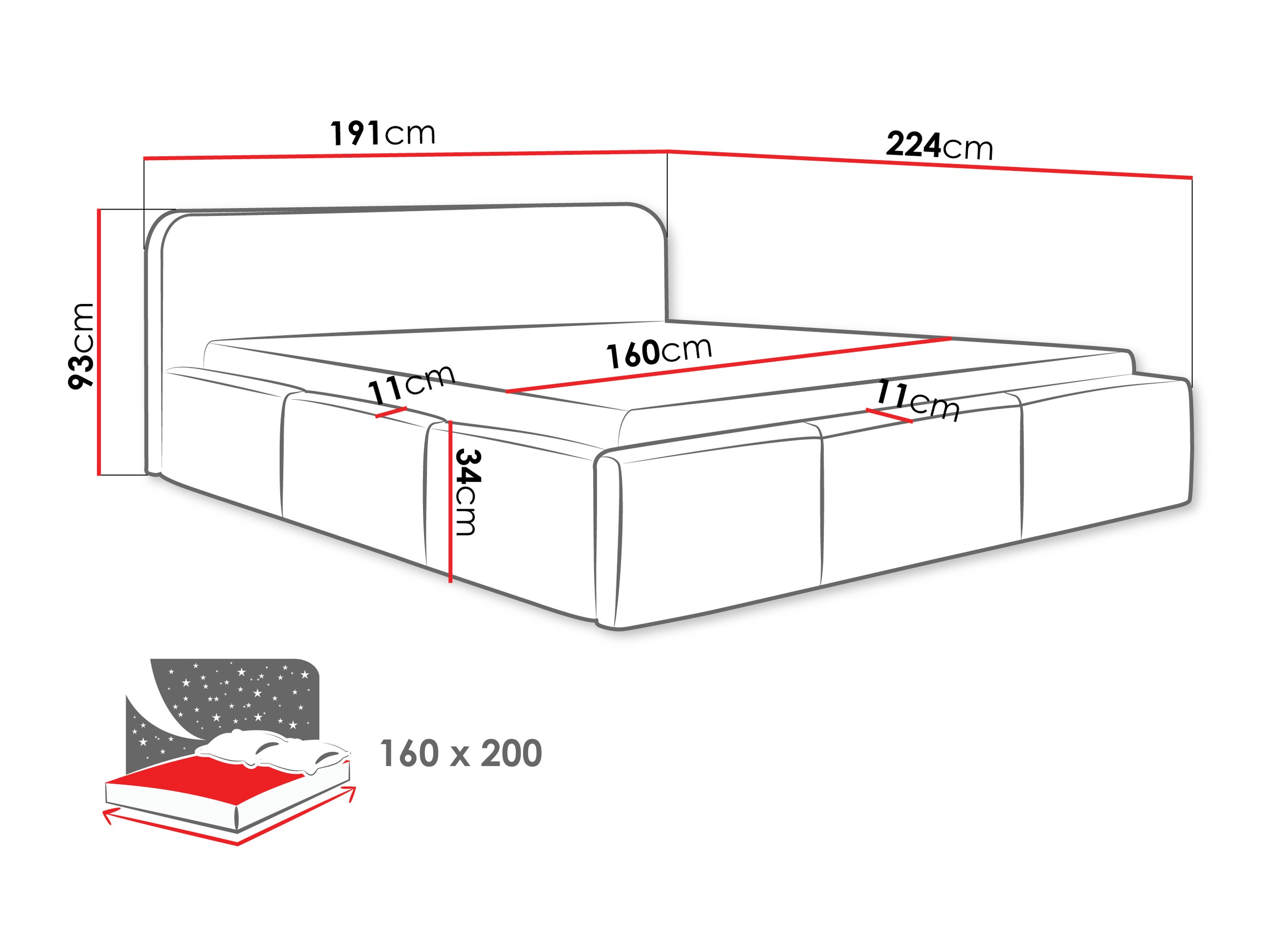 Bed TrendyNest Libis (Kronos 22)