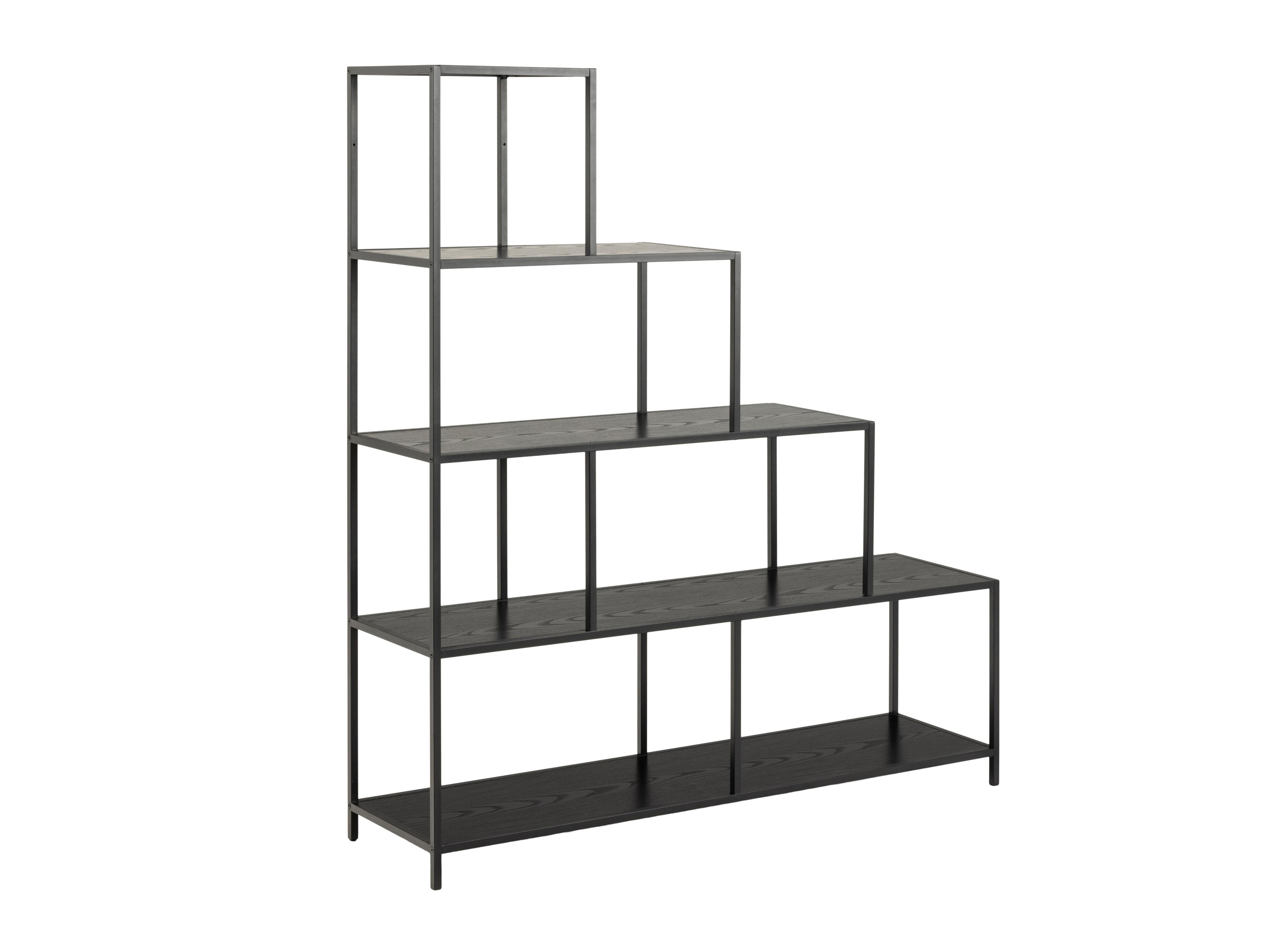Bookcase Norsica Sevferi 153 (Black + Black ash)