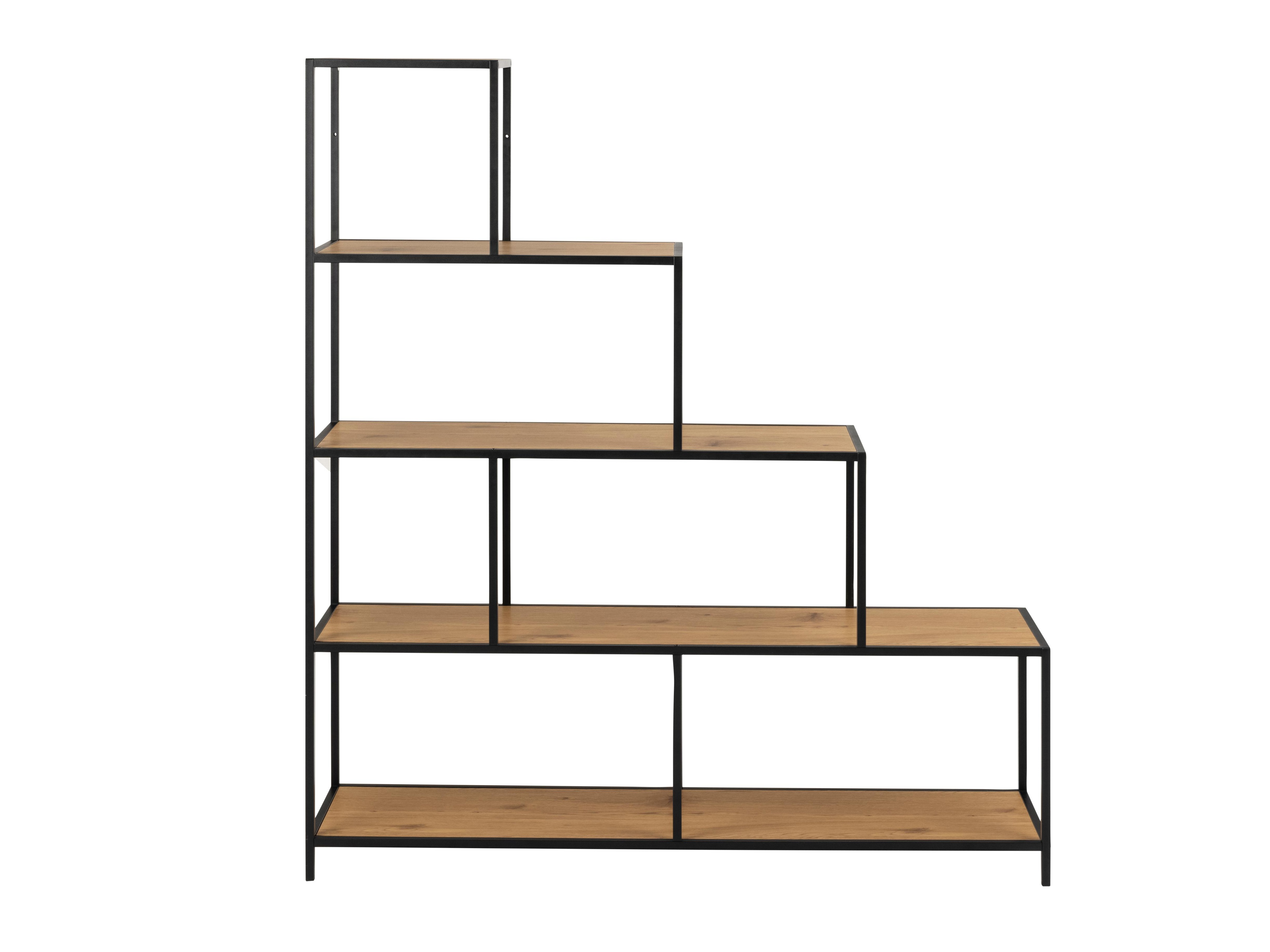 Bookcase Norsica Sevferi 153 (Black + Wild oak)