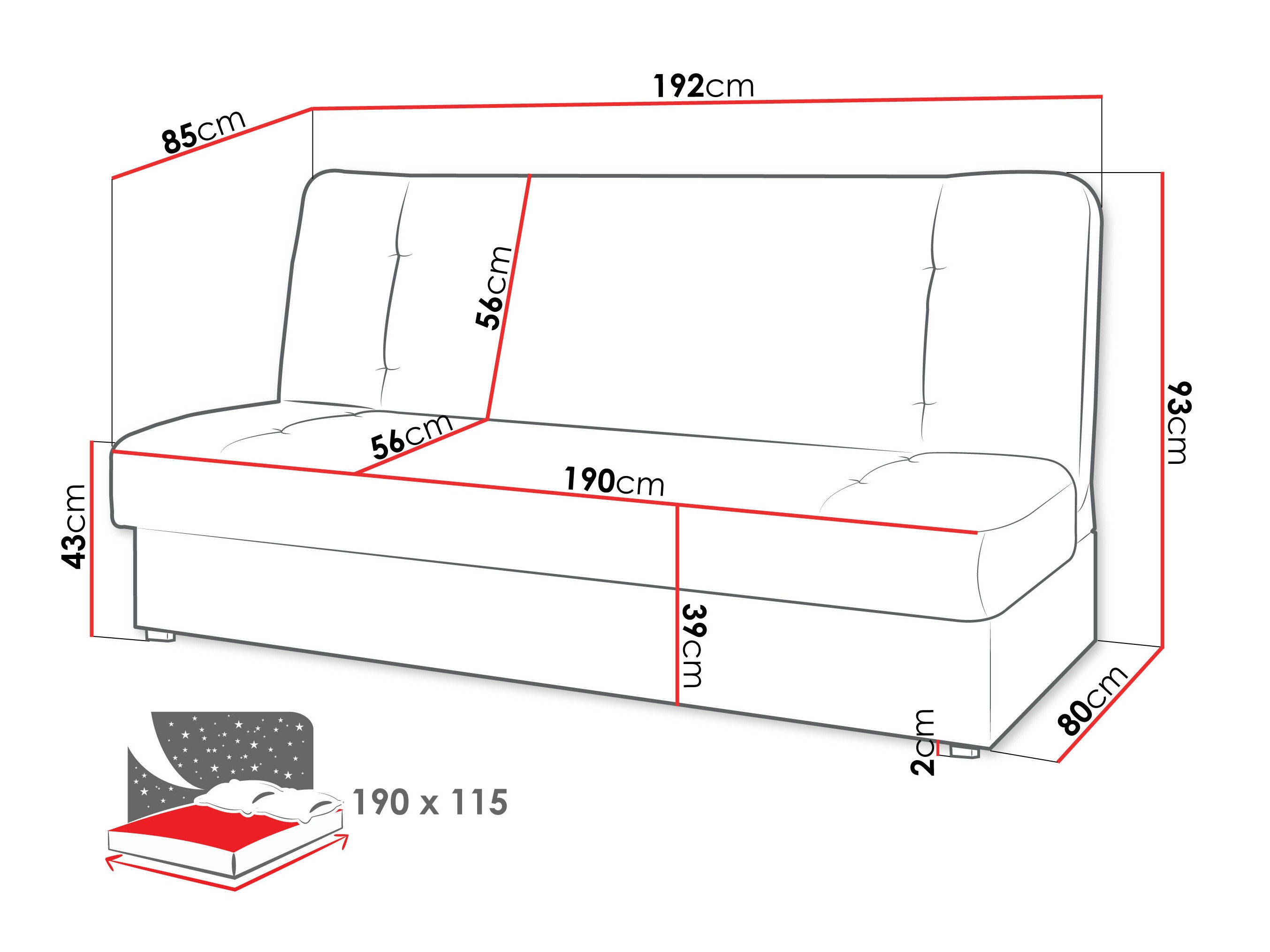 Sofa bed Sapies (Lawa 01)