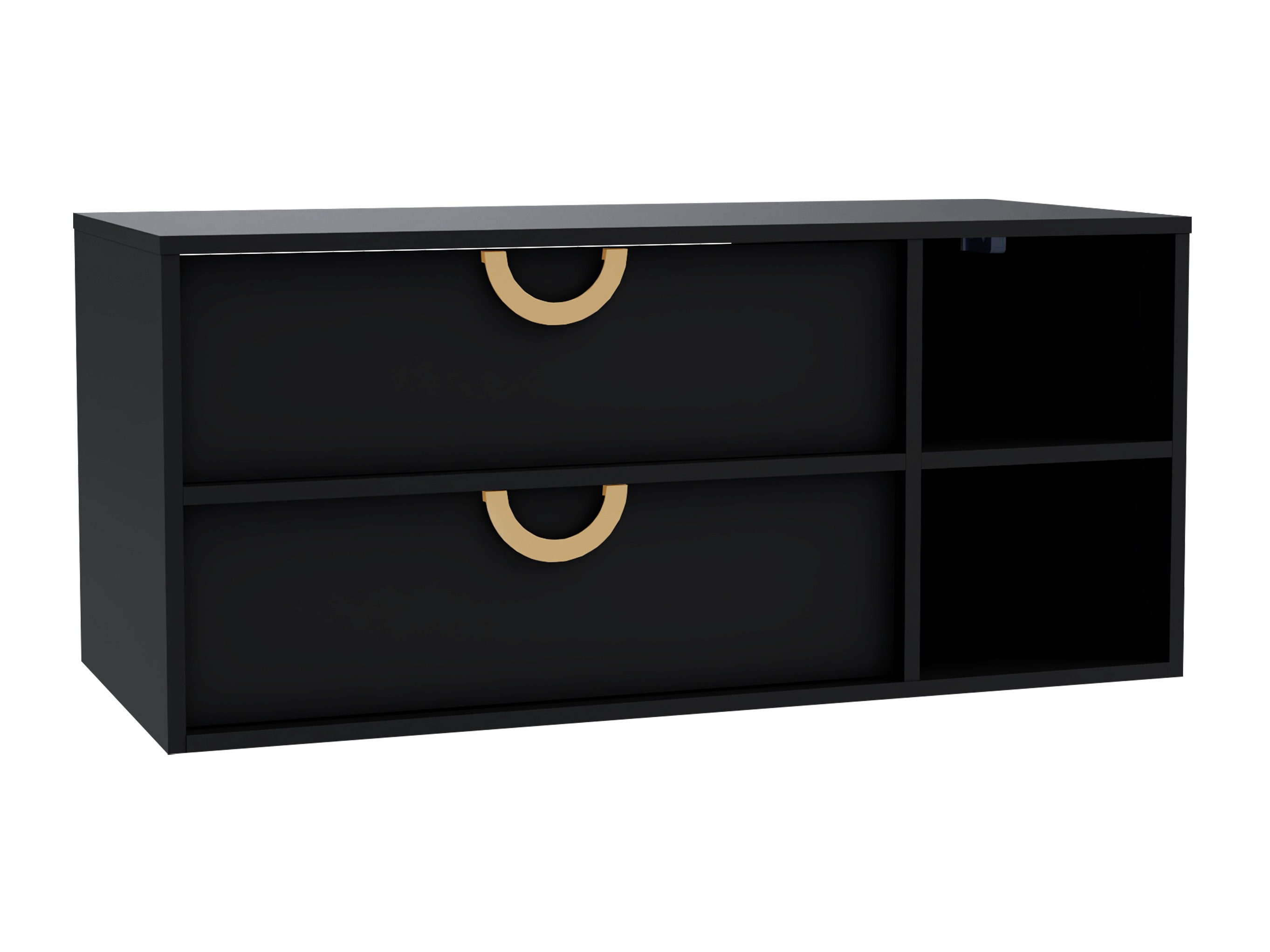 Wall-mounted bathroom cabinet for washbasin Sodalis (Black)