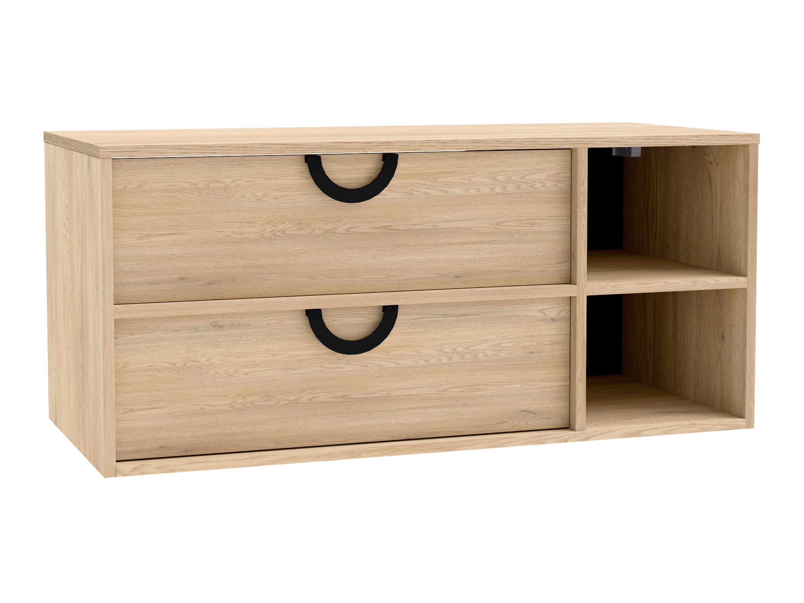 Wall-mounted bathroom cabinet for washbasin Sodalis (Oak)