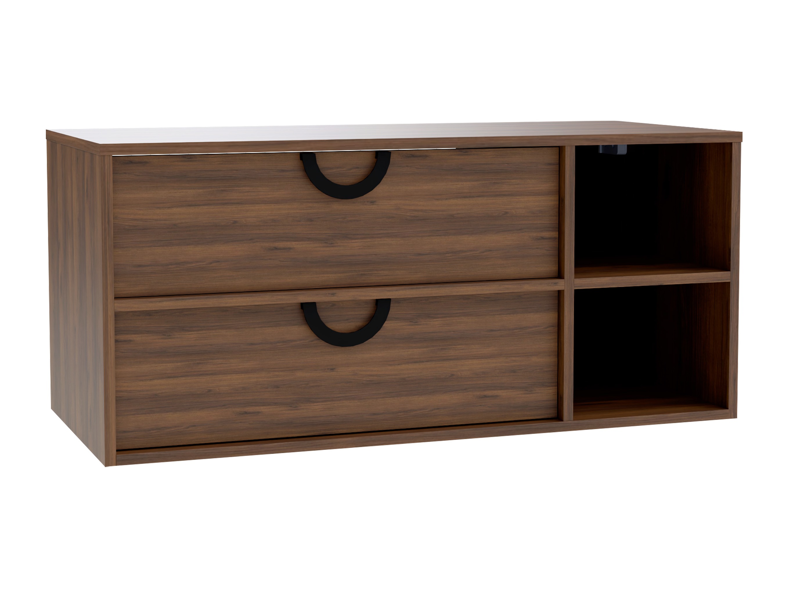 Wall-mounted bathroom cabinet for washbasin Sodalis (Walnut)