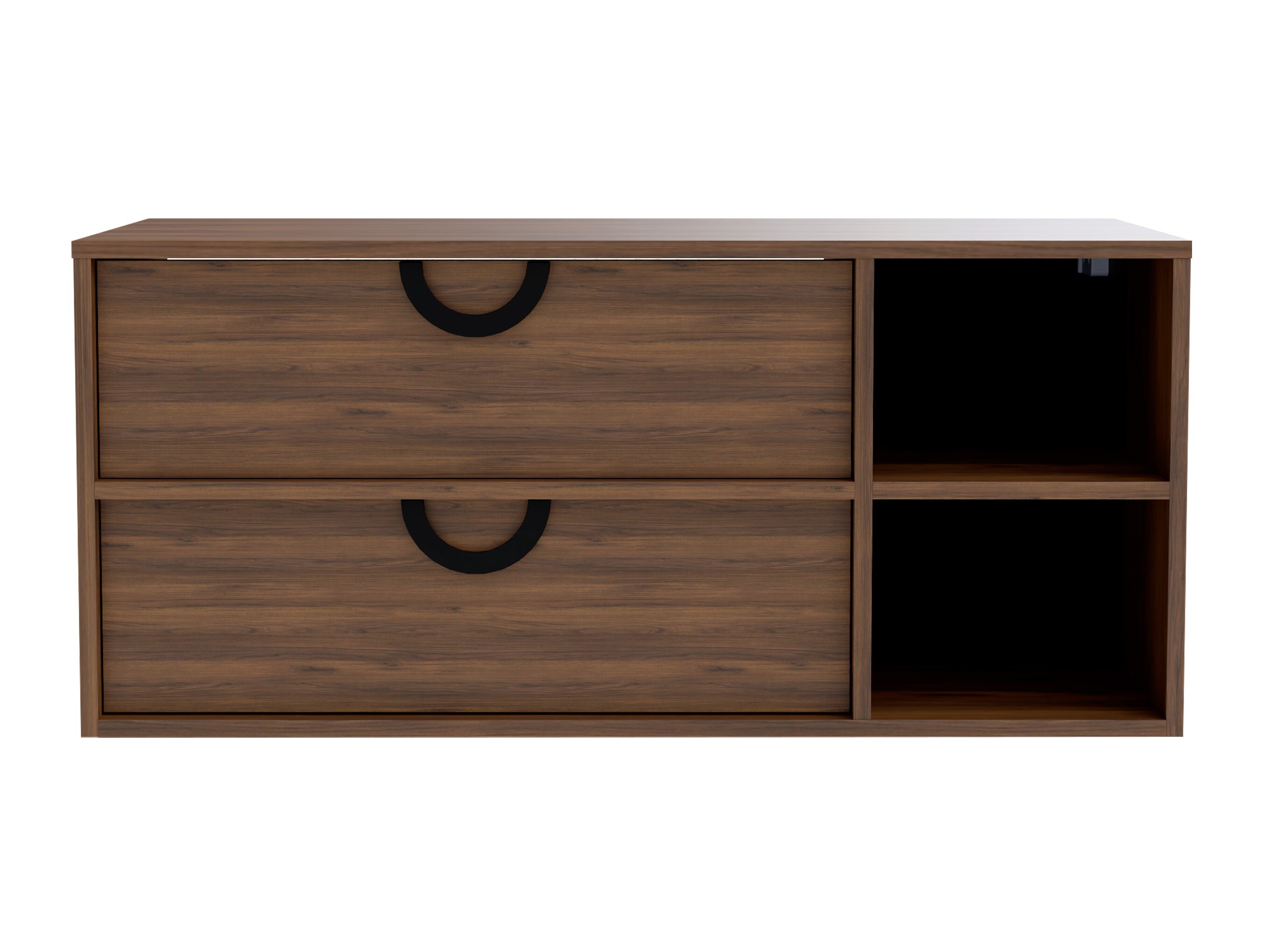 Wall-mounted bathroom cabinet for washbasin Sodalis (Walnut)