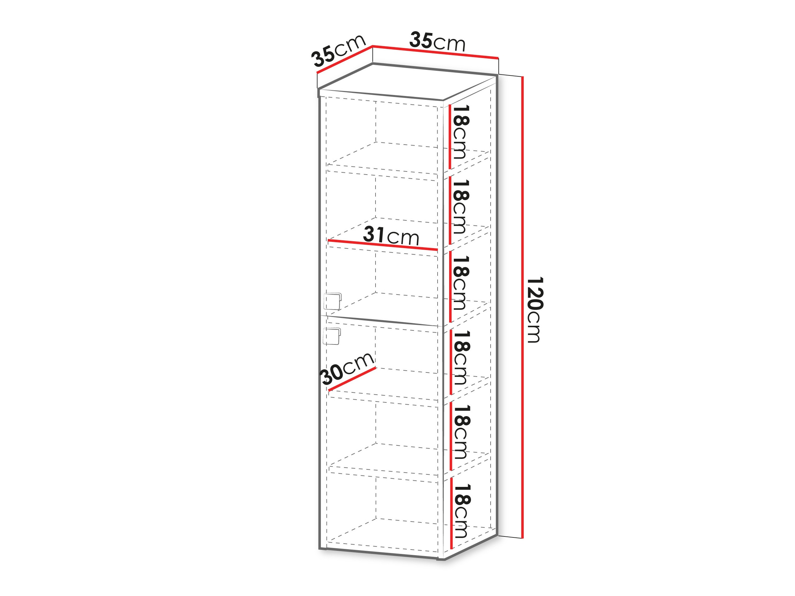 Wall-mounted bathroom cabinet Panium (White)
