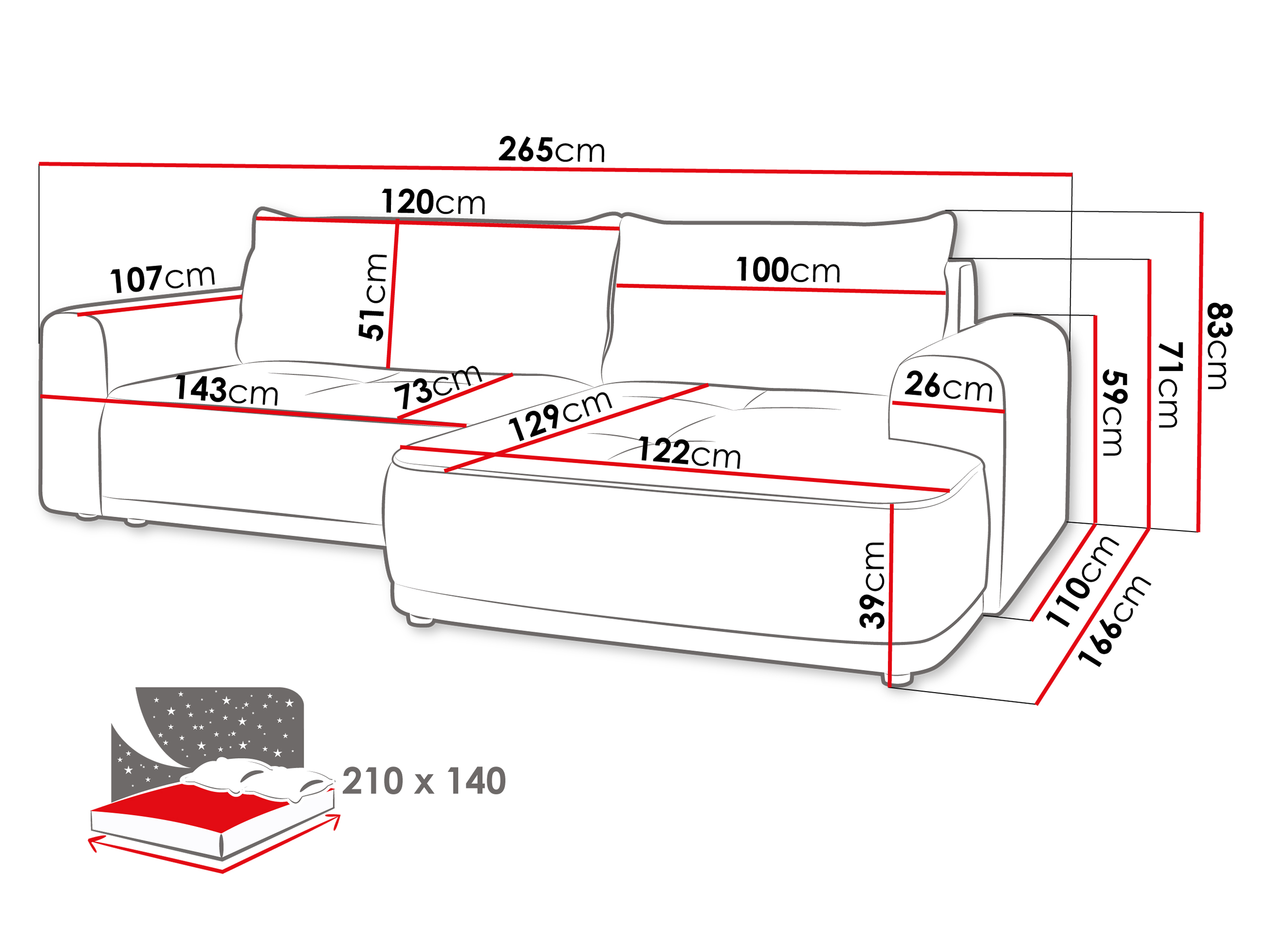 Corner sofa Musa (Vibe 21)