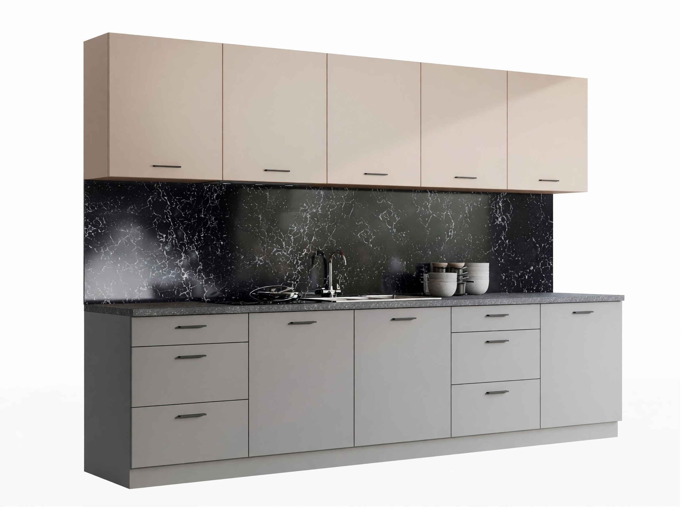 Modular kitchen set Ati Cashmere Grey 101
