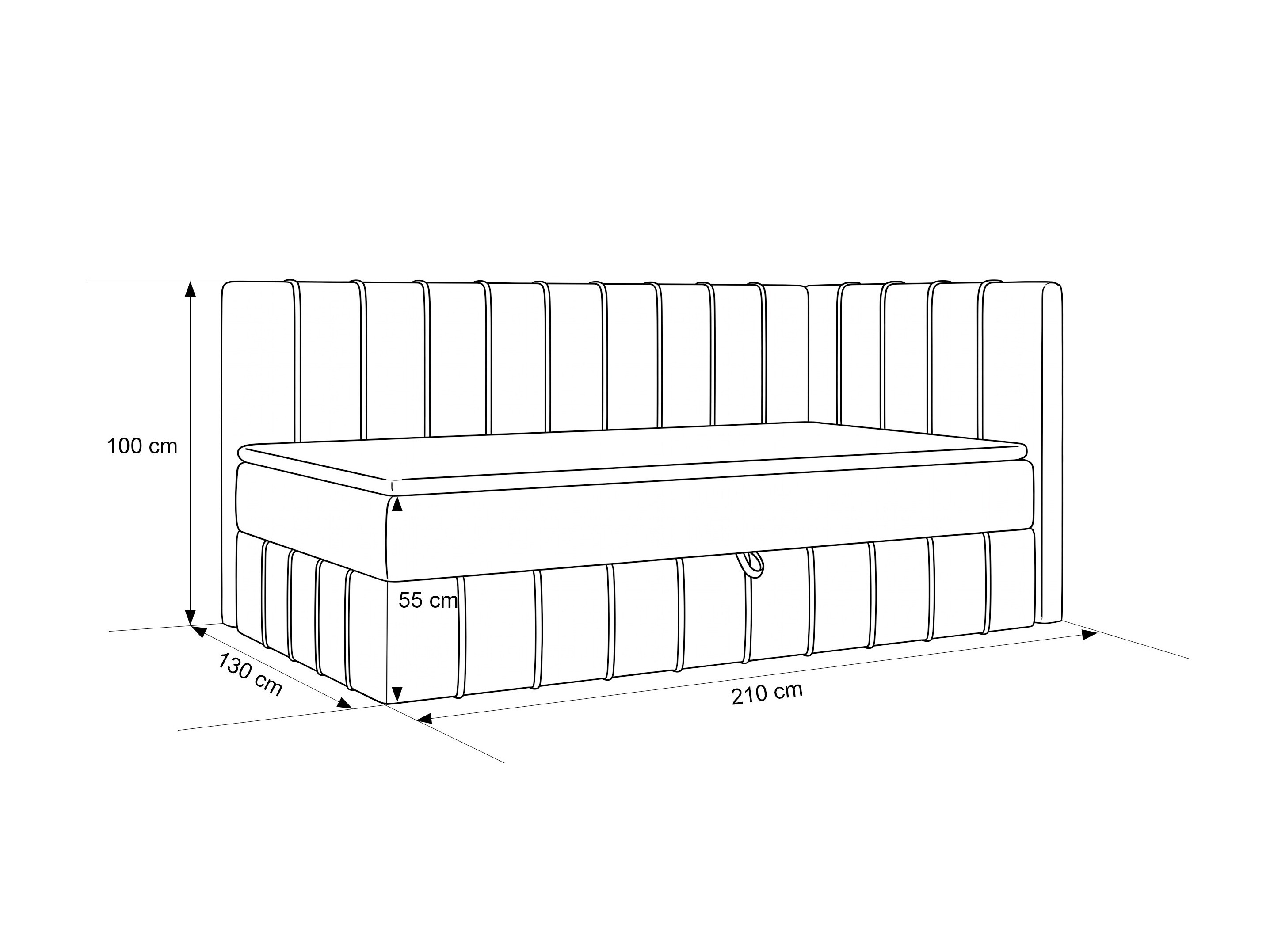 Bed Martinez 136 (Smart Velvet 21620)