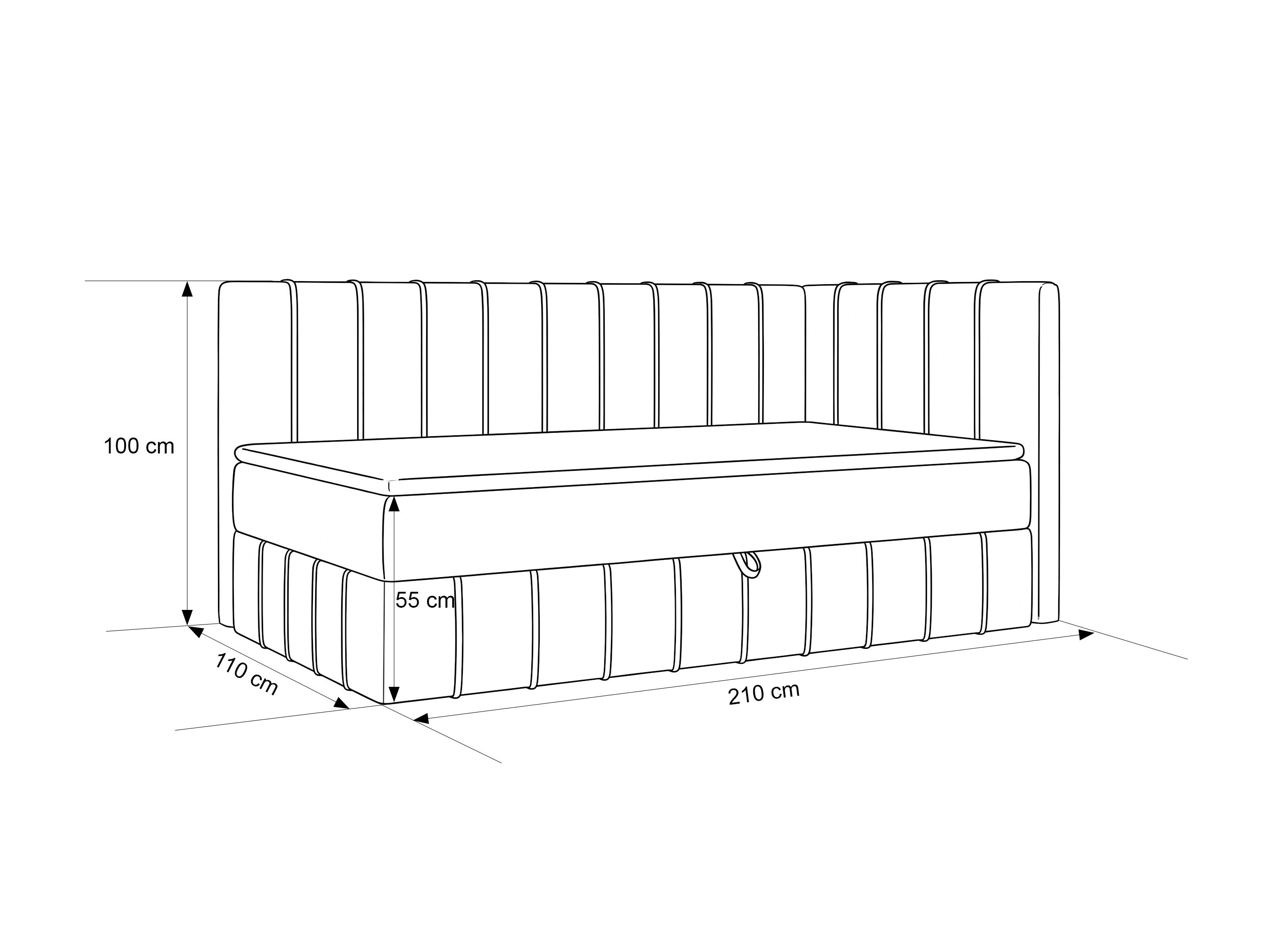 Bed Martinez 136 (Smart Velvet 21630)
