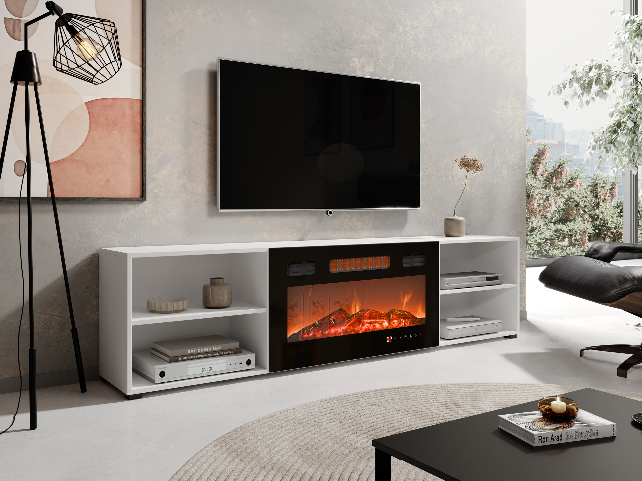 TV stand Charlotte 191 (White + Black)