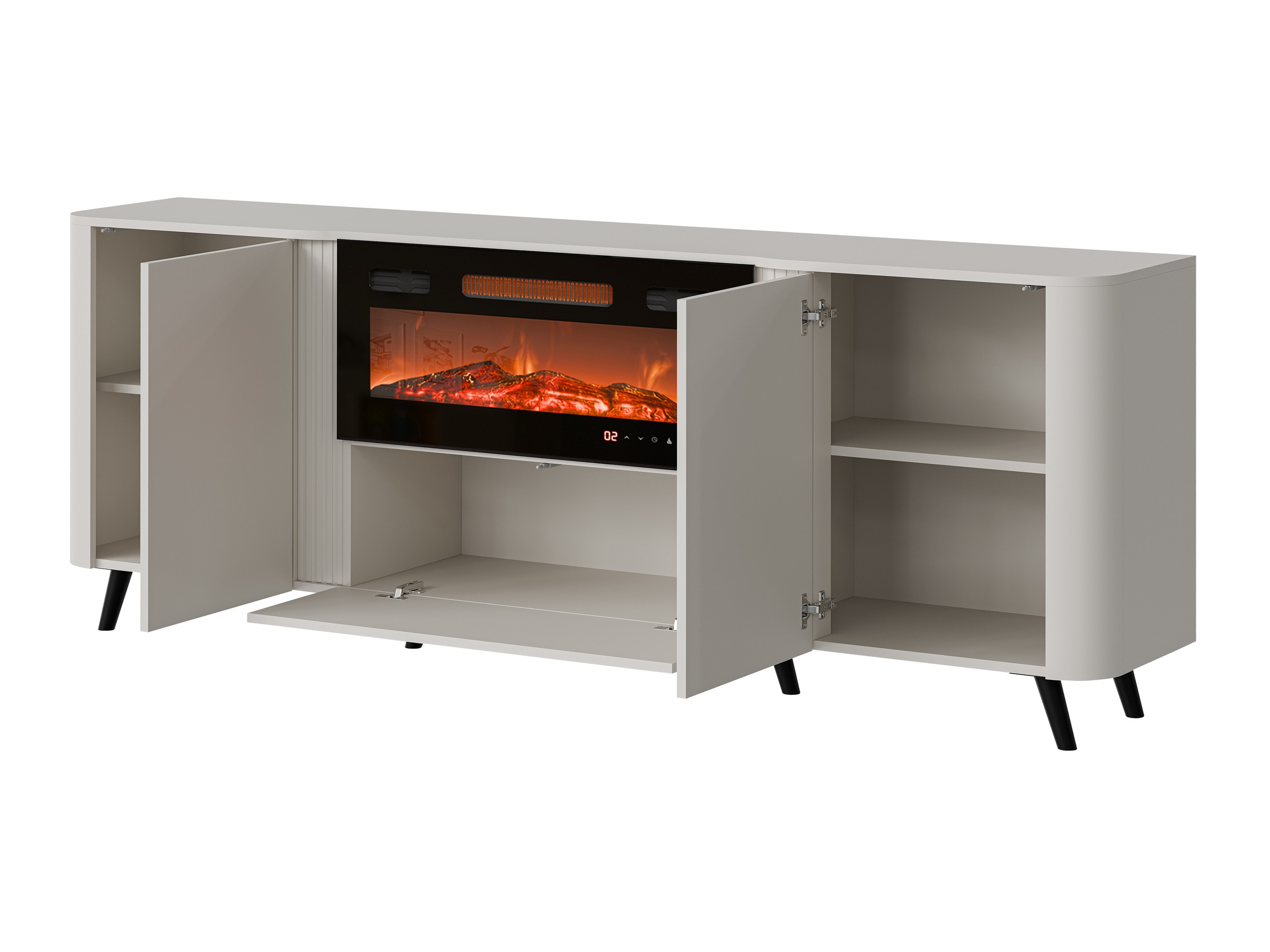 Sideboard Modus I (Black + Black marble)