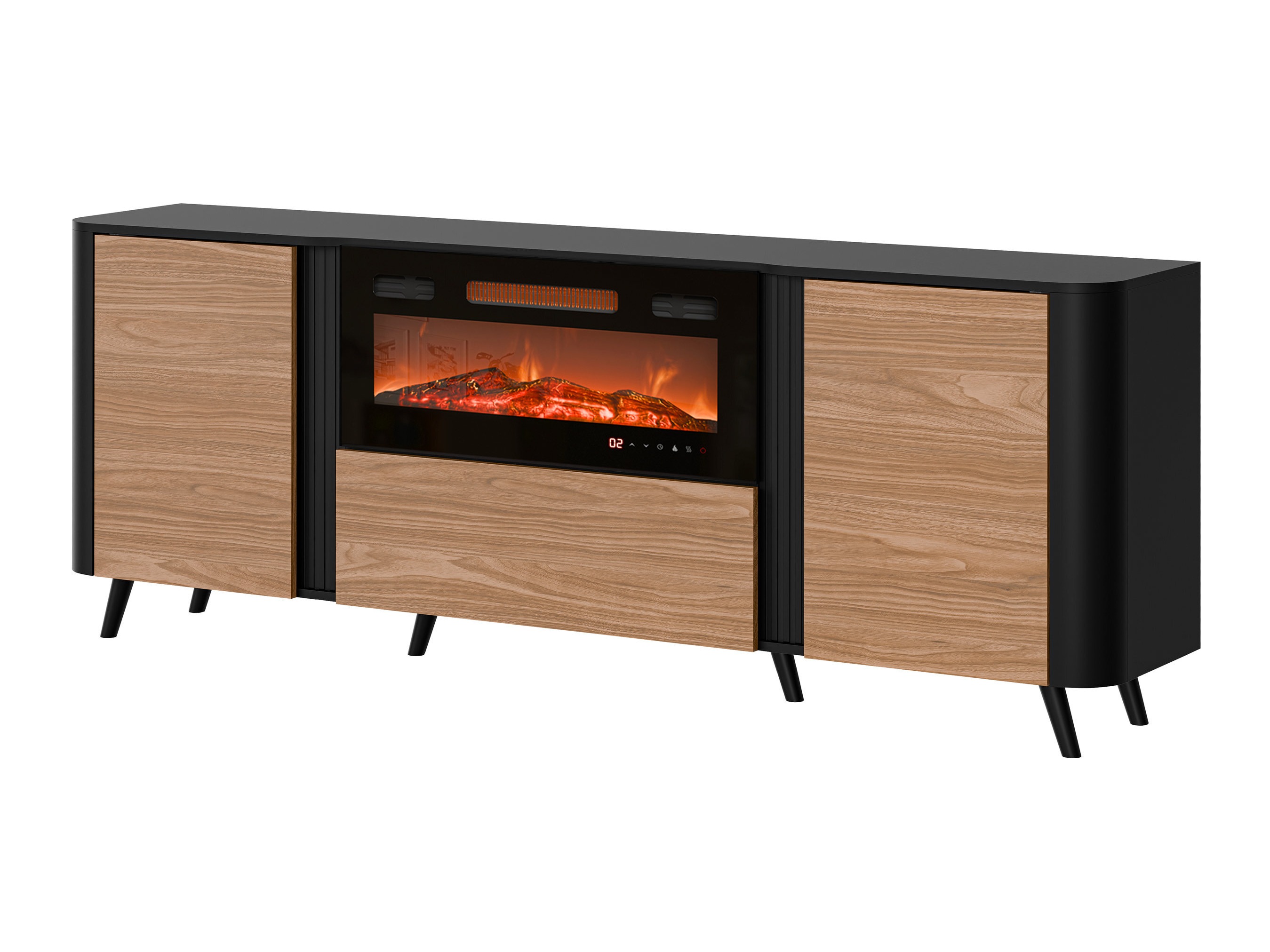 Sideboard Modus I (Black + Walnut)