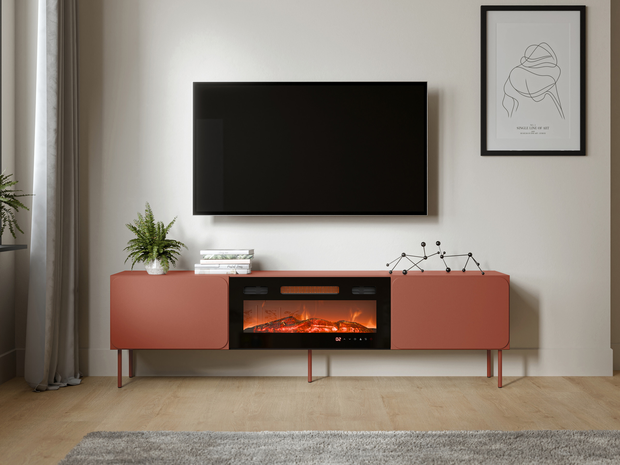 TV stand Fentore 104 (Red)