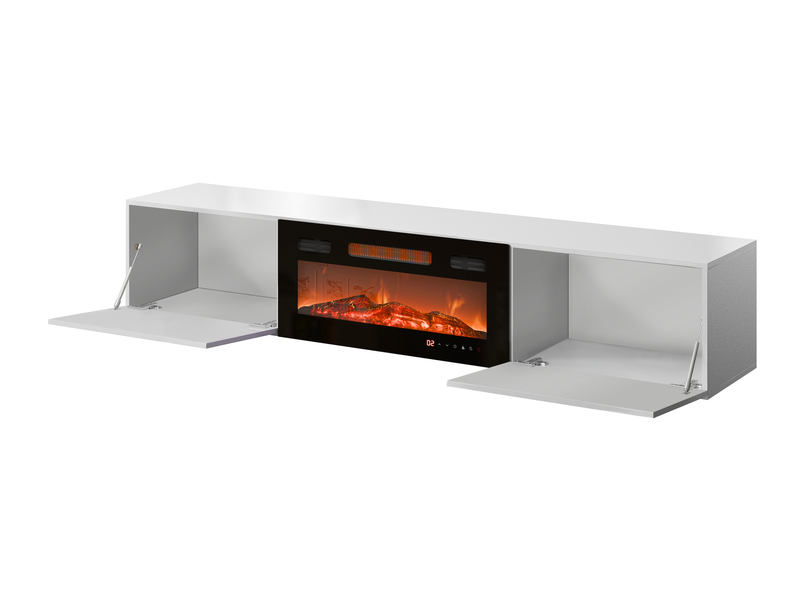 TV stand Imago I (Black + Glossy black)
