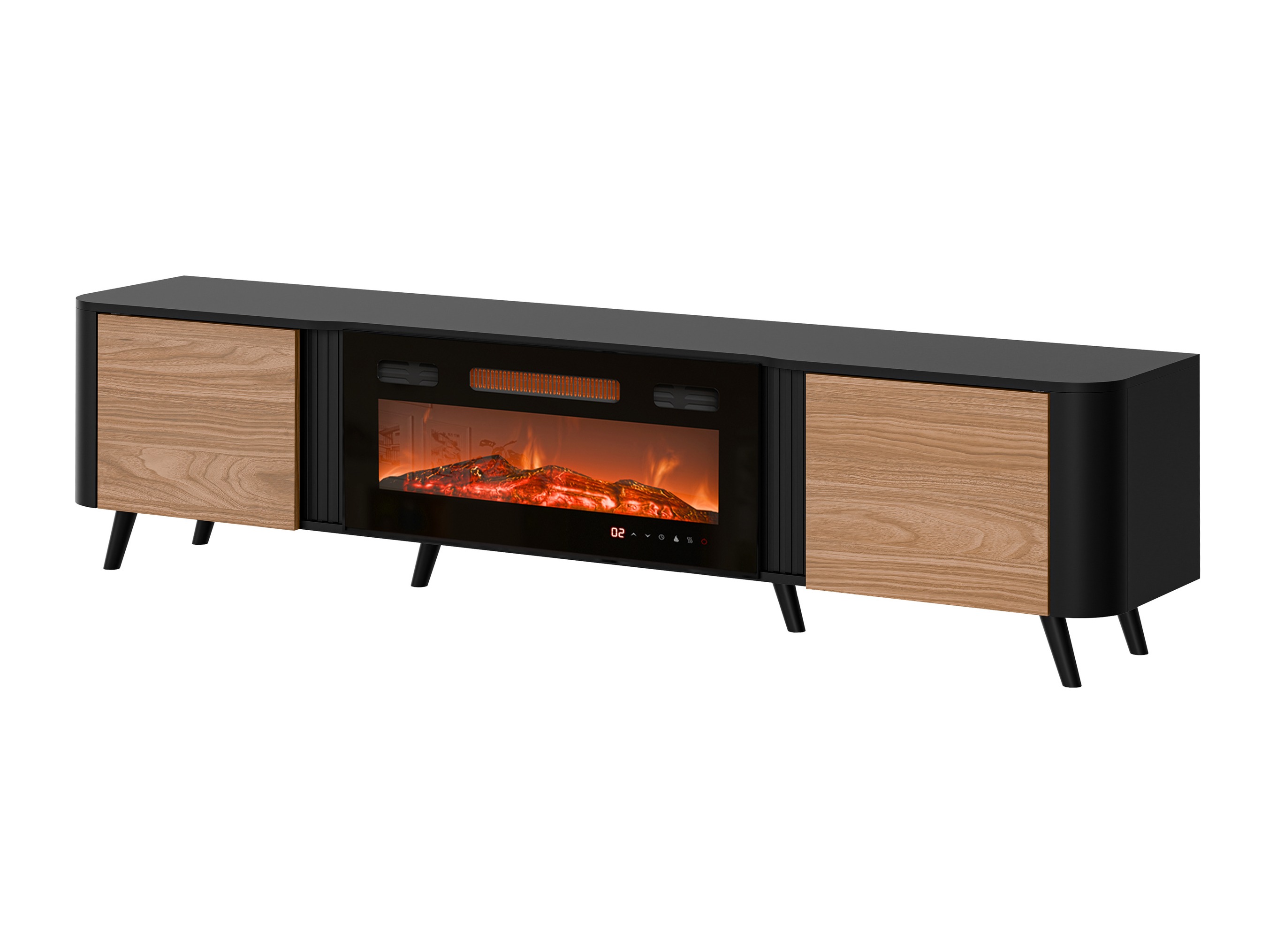 TV stand Modus (Black + Walnut)