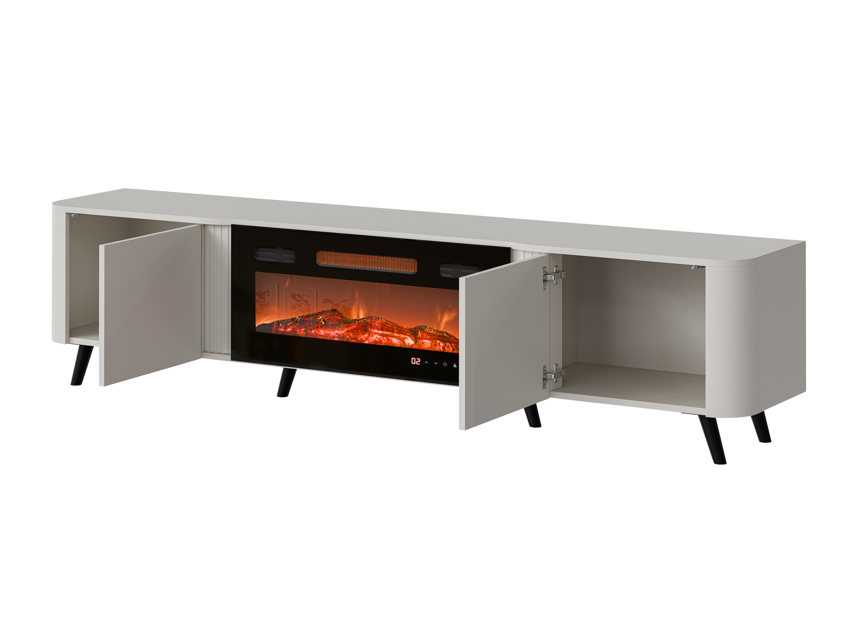 TV stand Modus (Black + Walnut)