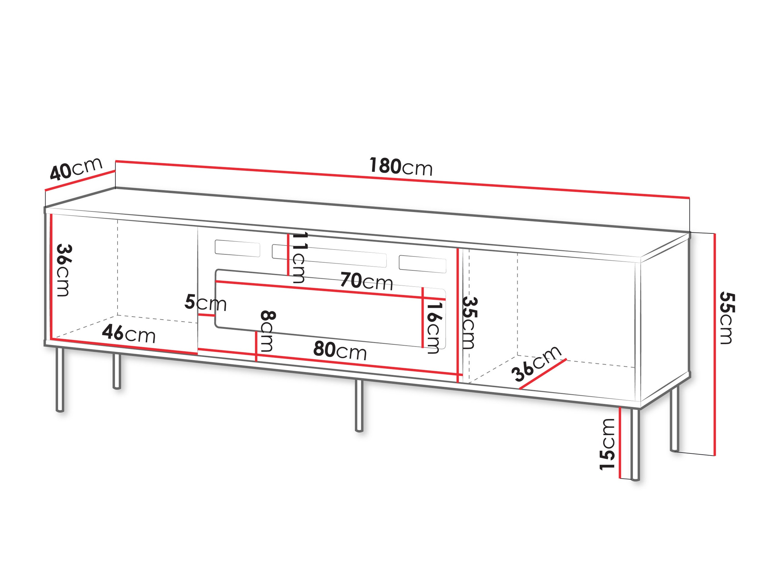 TV stand Tolete 107 (Beige)