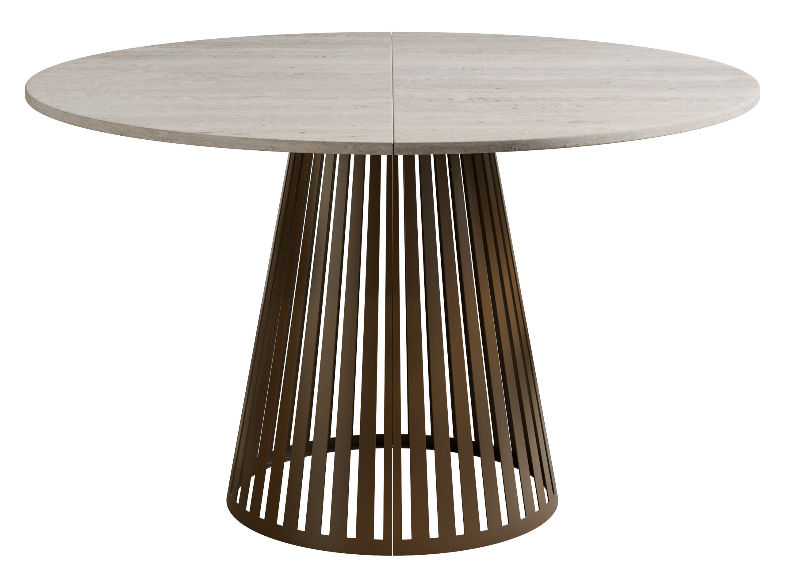 Table Prudentia II (Light travertine + Brown)
