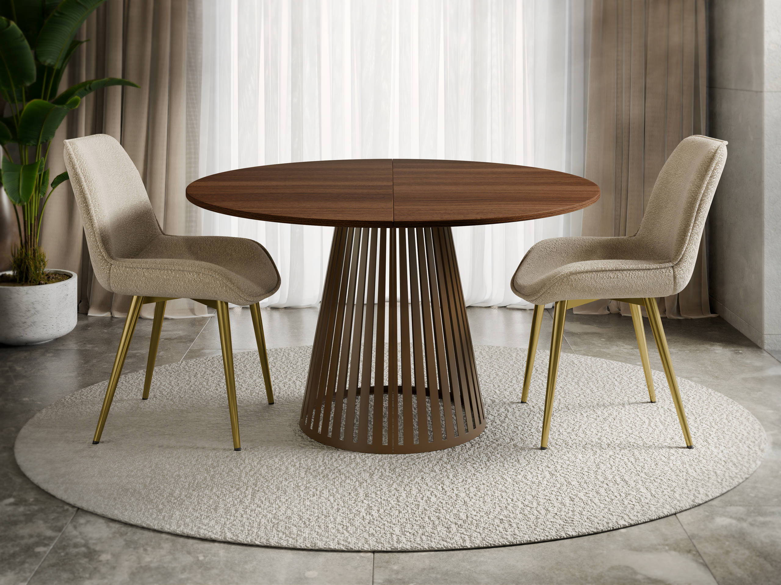 Table Prudentia (Walnut + Brown)