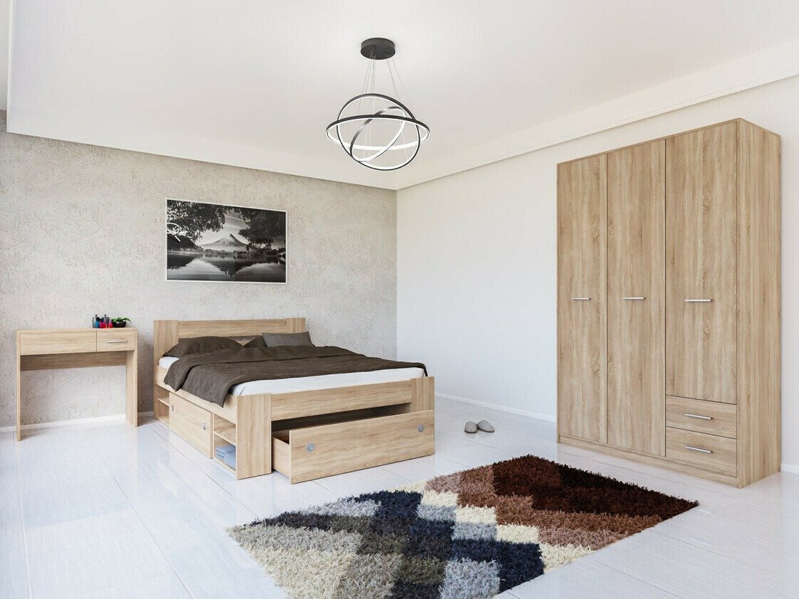 Bed Novsore 128 (Sonoma oak)