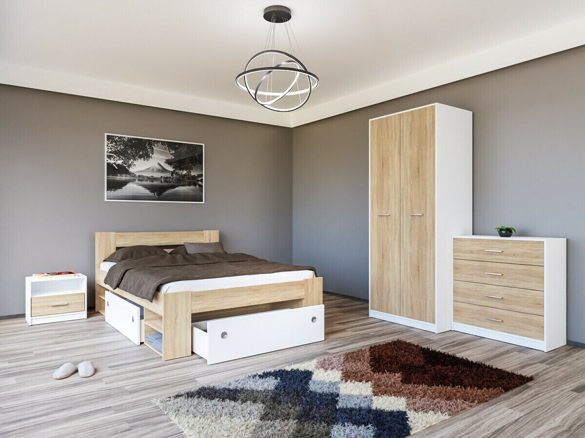 Bed Novsore 128 (Sonoma oak)