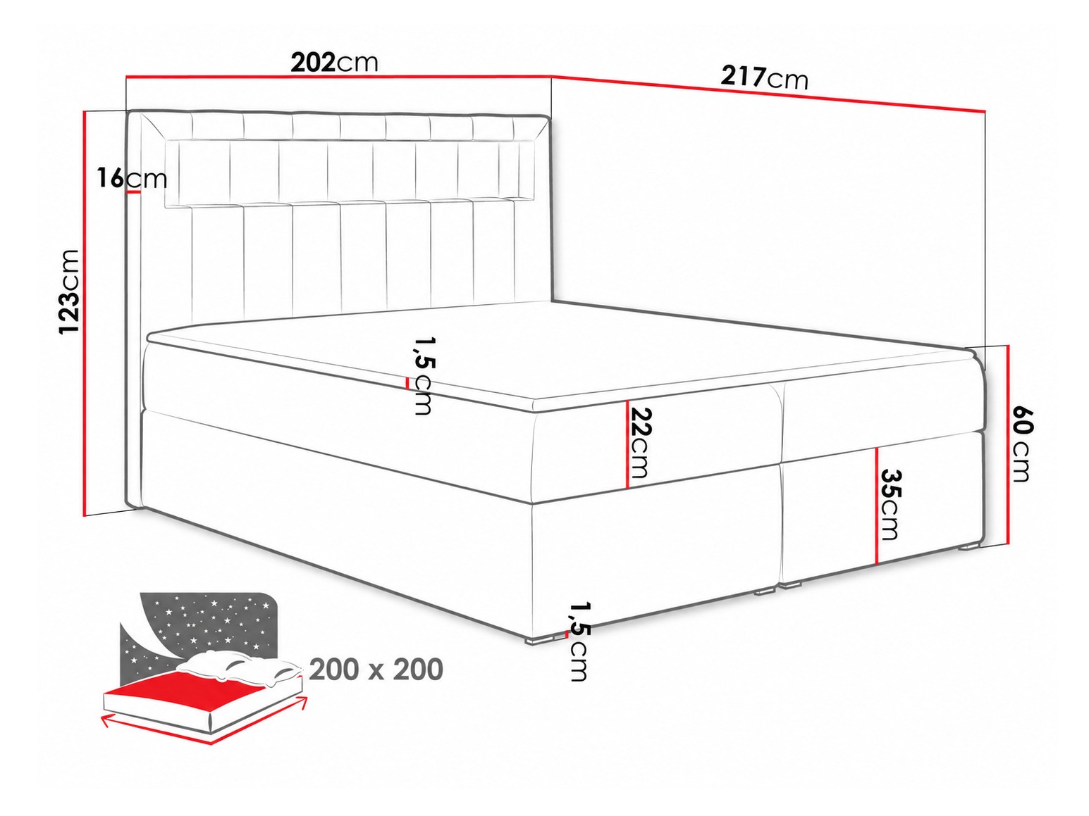 Continental bed Pomum (Soft 010)