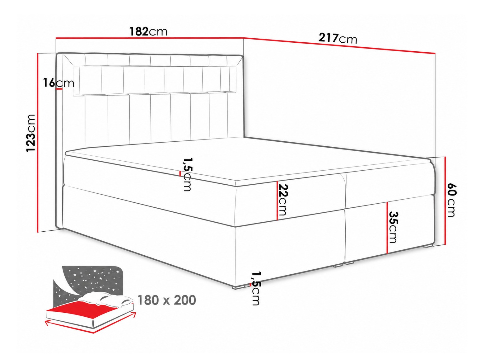 Continental bed Pomum (Soft 011)