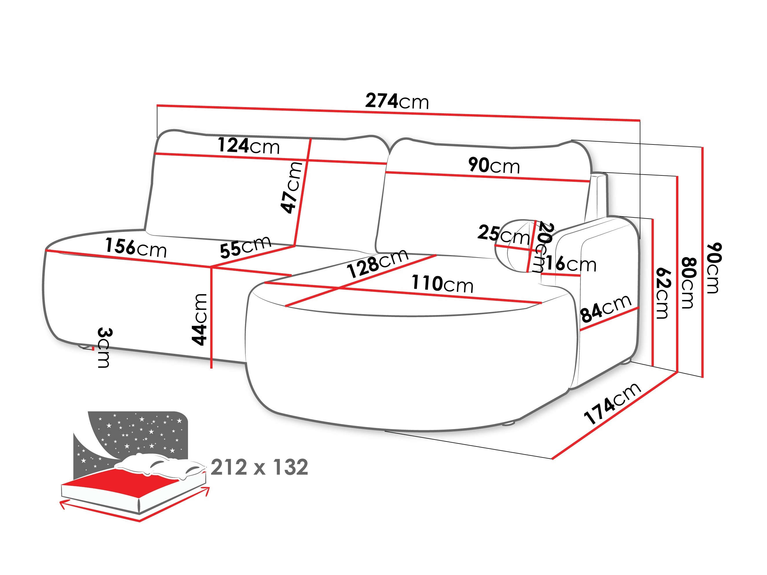 Corner sofa Comfivo 601 (Flow 22)