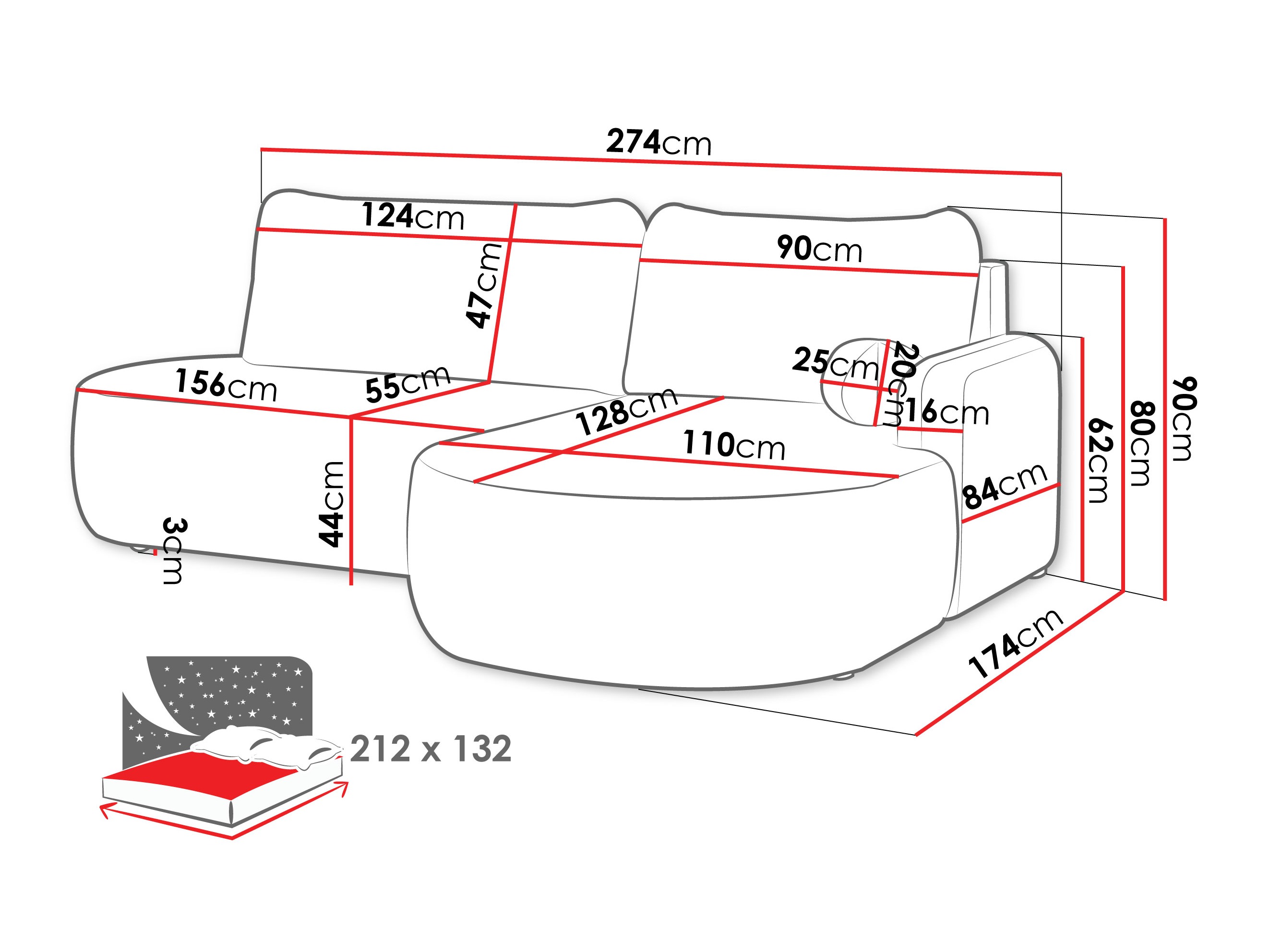 Corner sofa Comfivo 601 (Fredo 15)