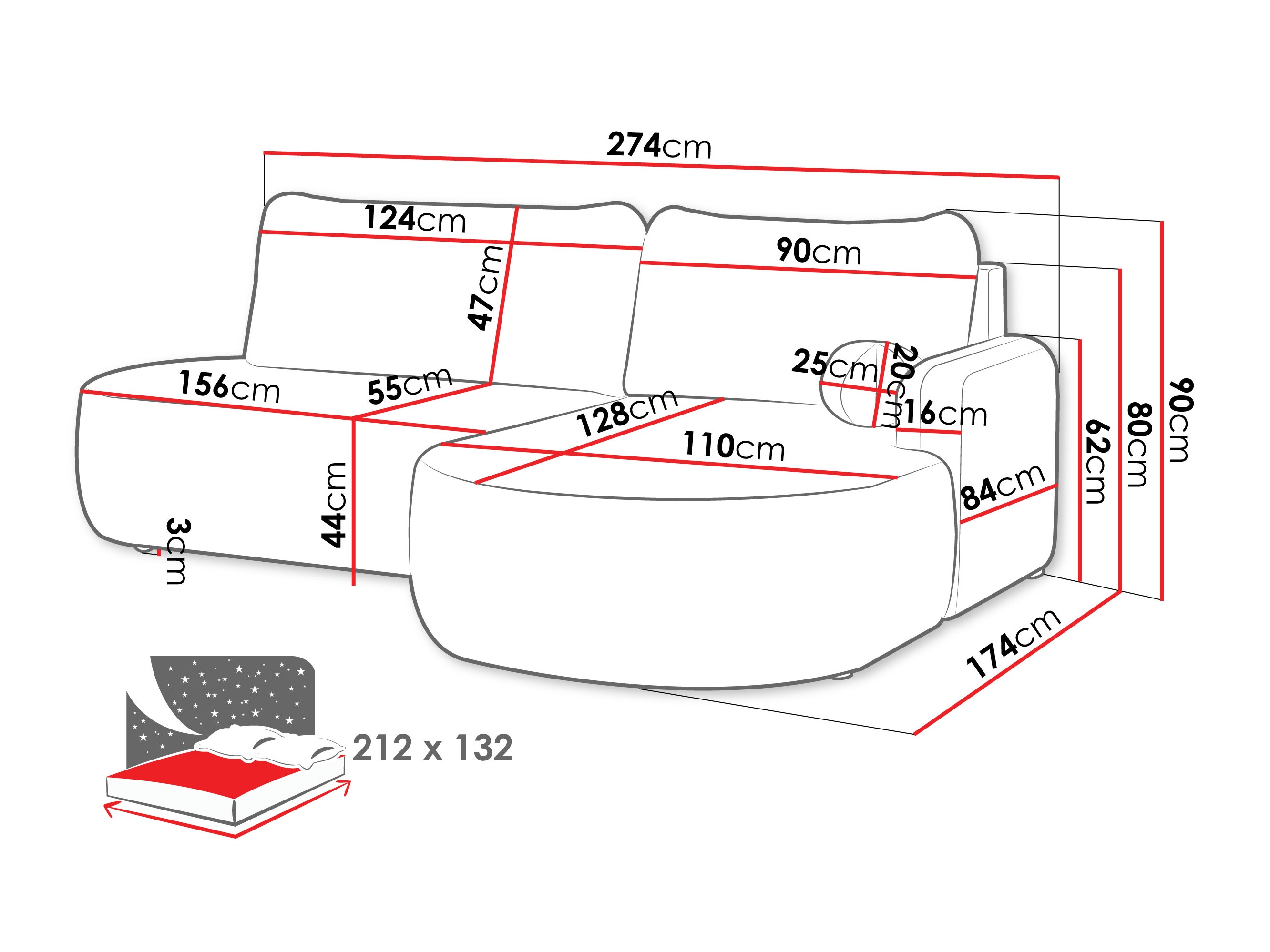 Corner sofa Comfivo 601 (Taro 01)