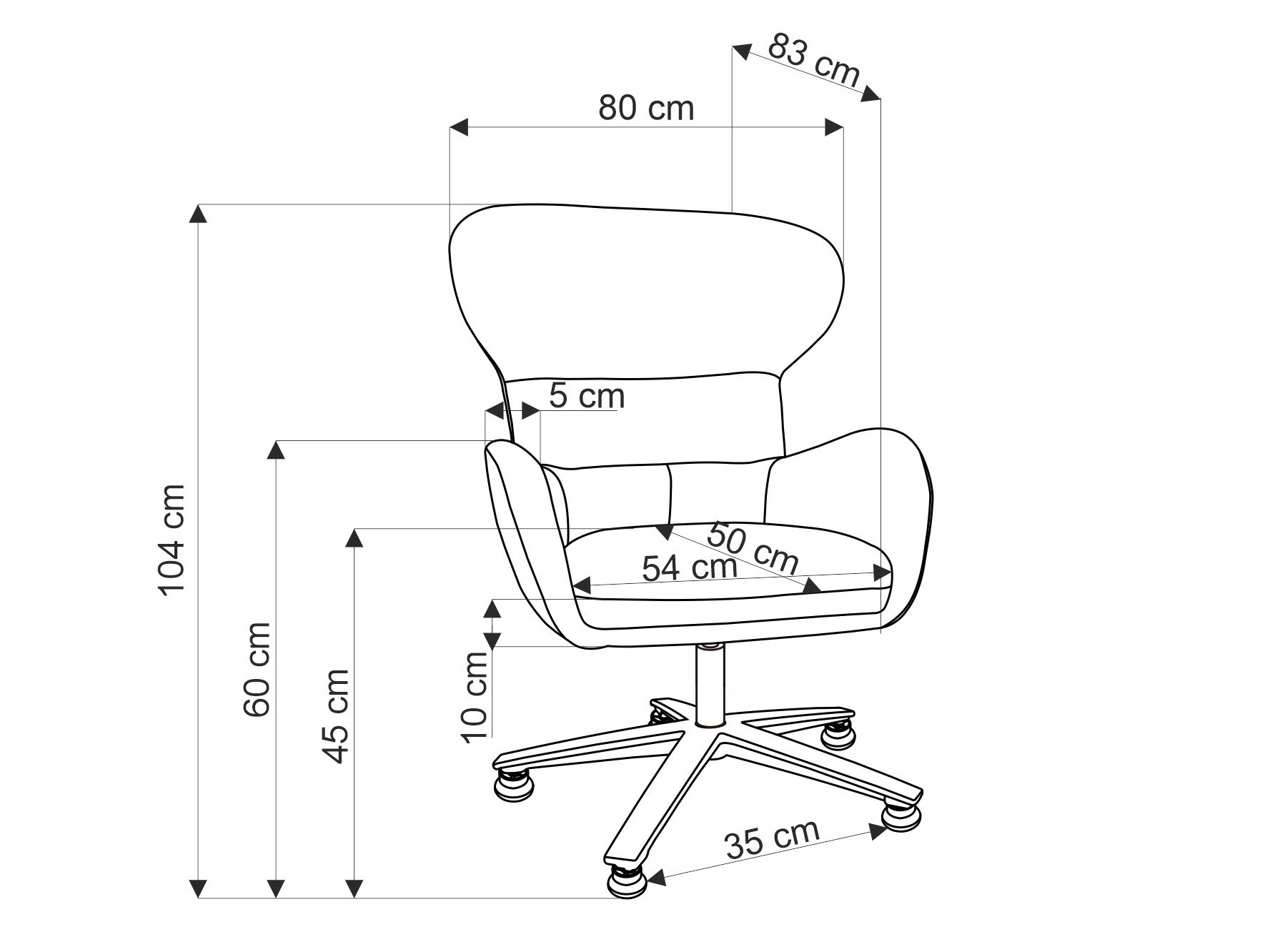 Armchair Houston 1598 (Grey)