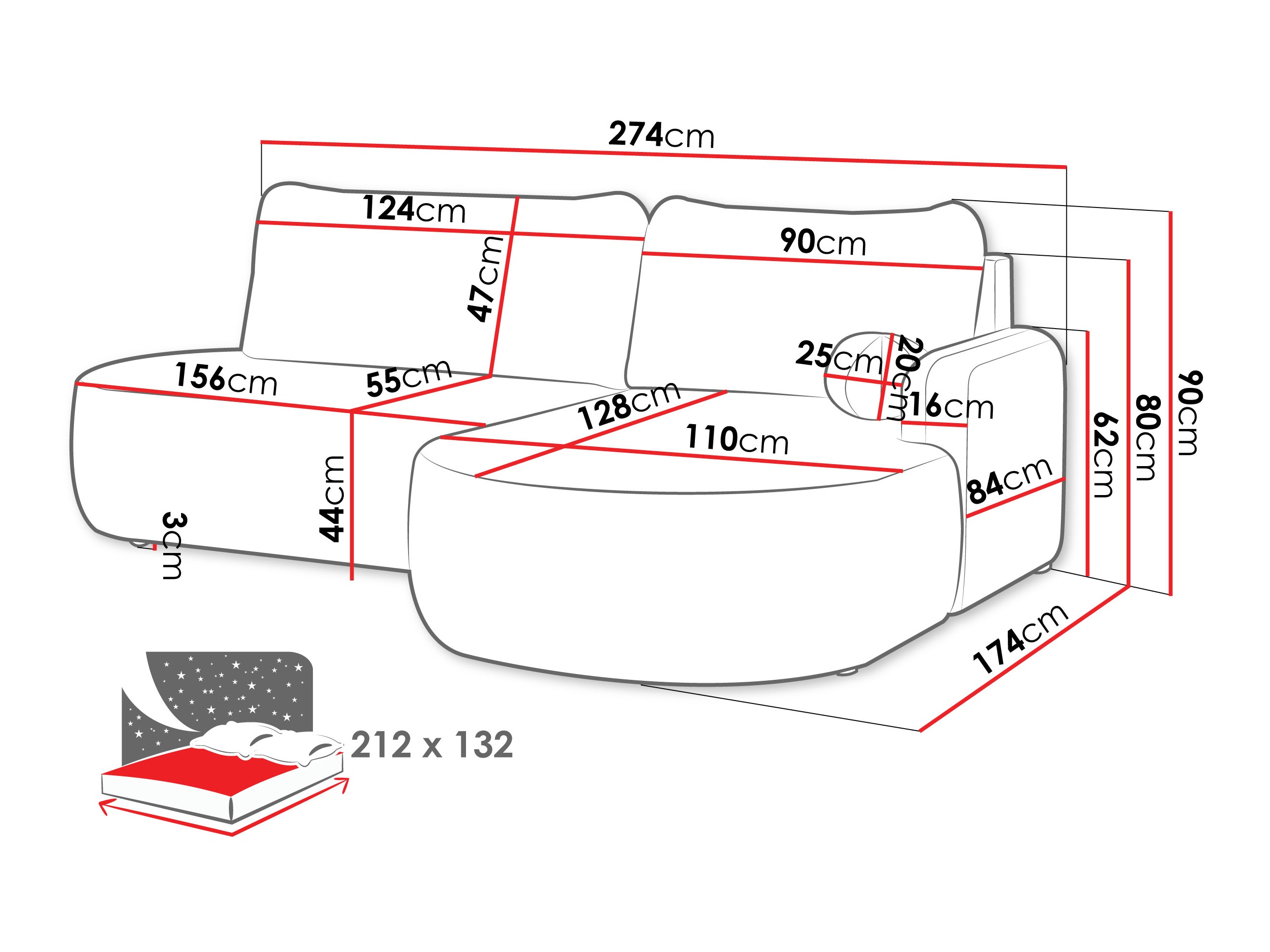 Corner sofa Comfivo 601 (Bella 40)