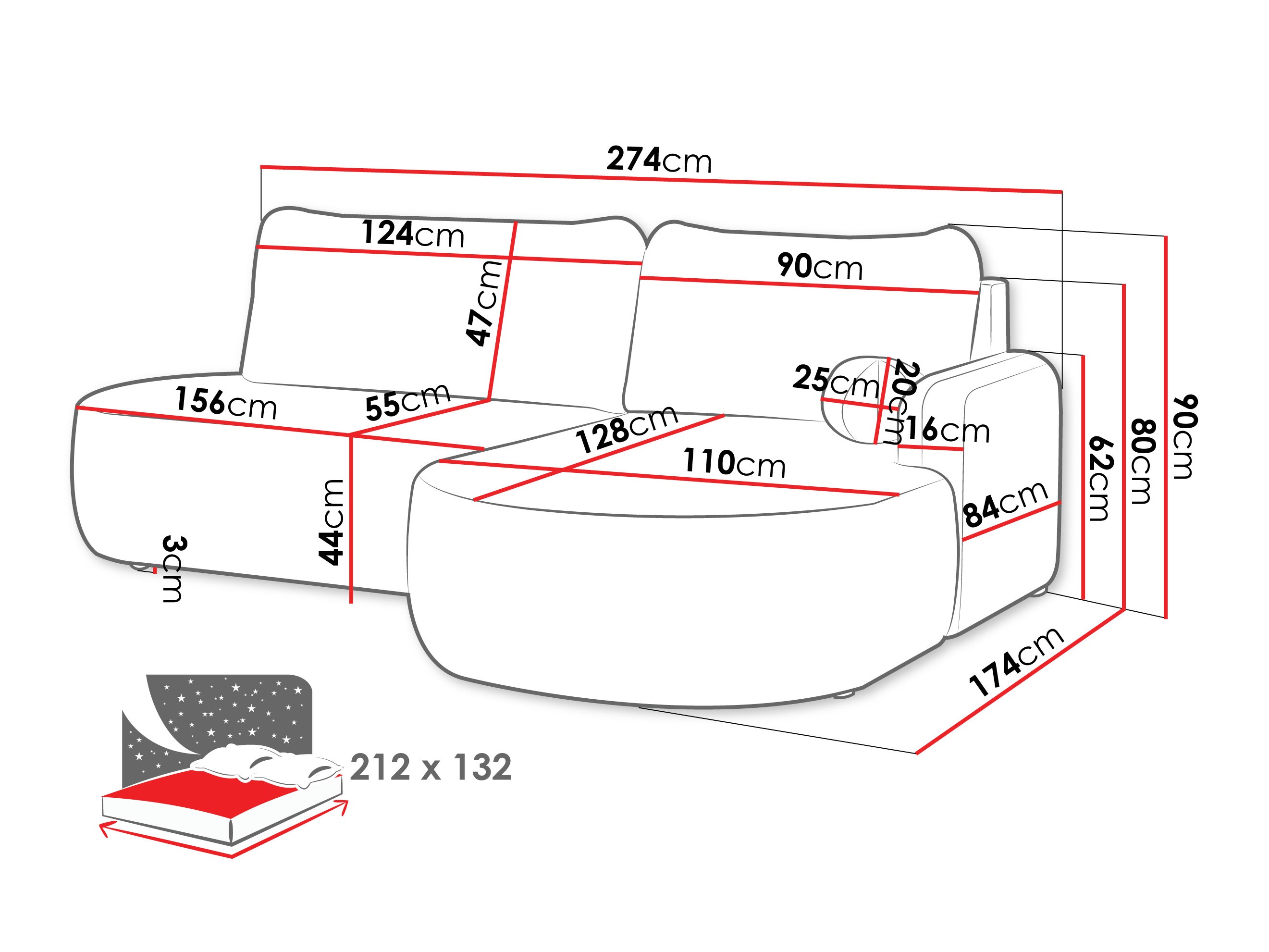 Corner sofa Comfivo 601 (Magic Velvet 2250)