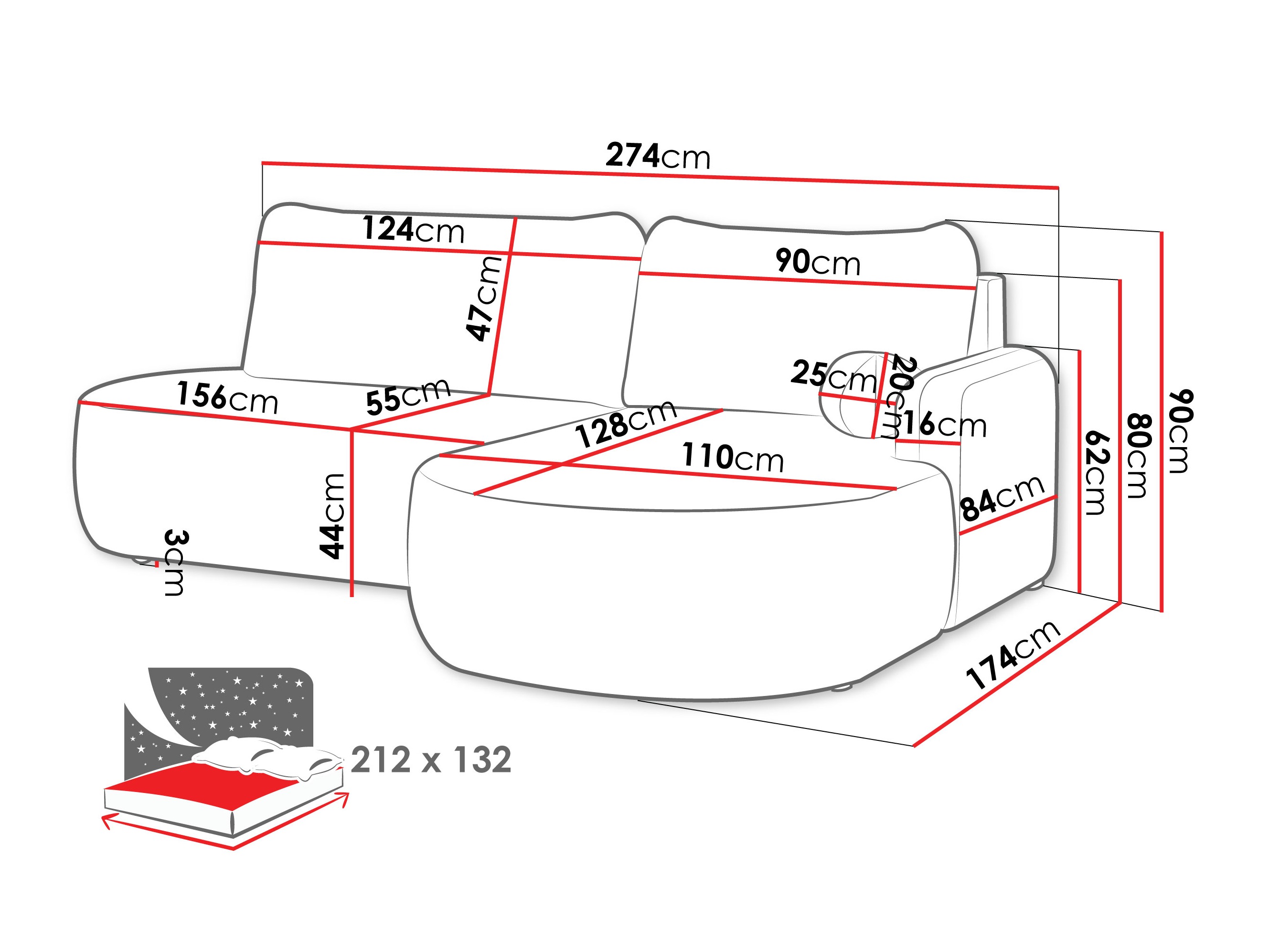 Corner sofa Comfivo 601 (Magic Velvet 2250)
